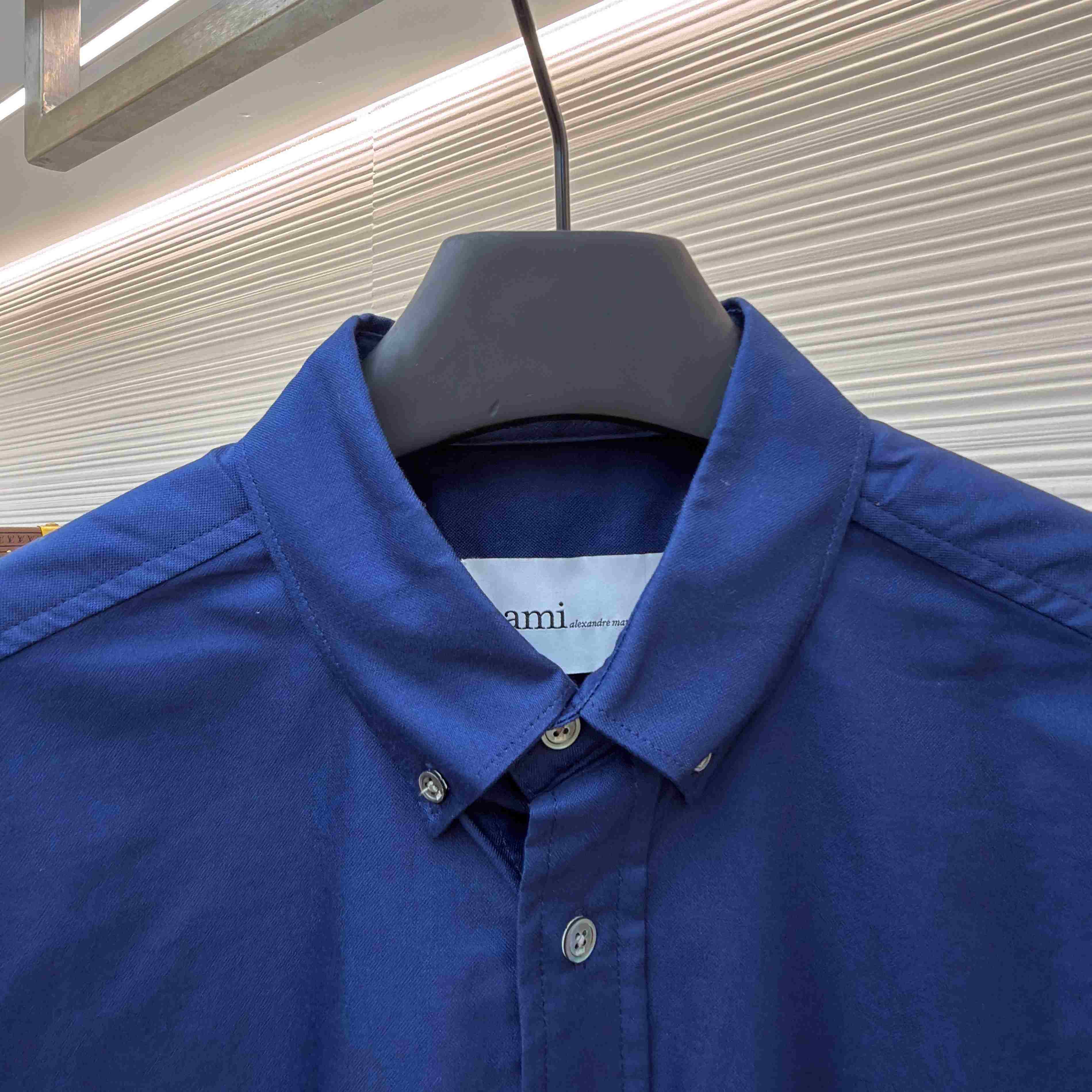 AMI Paris Ami Button-Down Short-Sleeve Shirt - FashionPlug