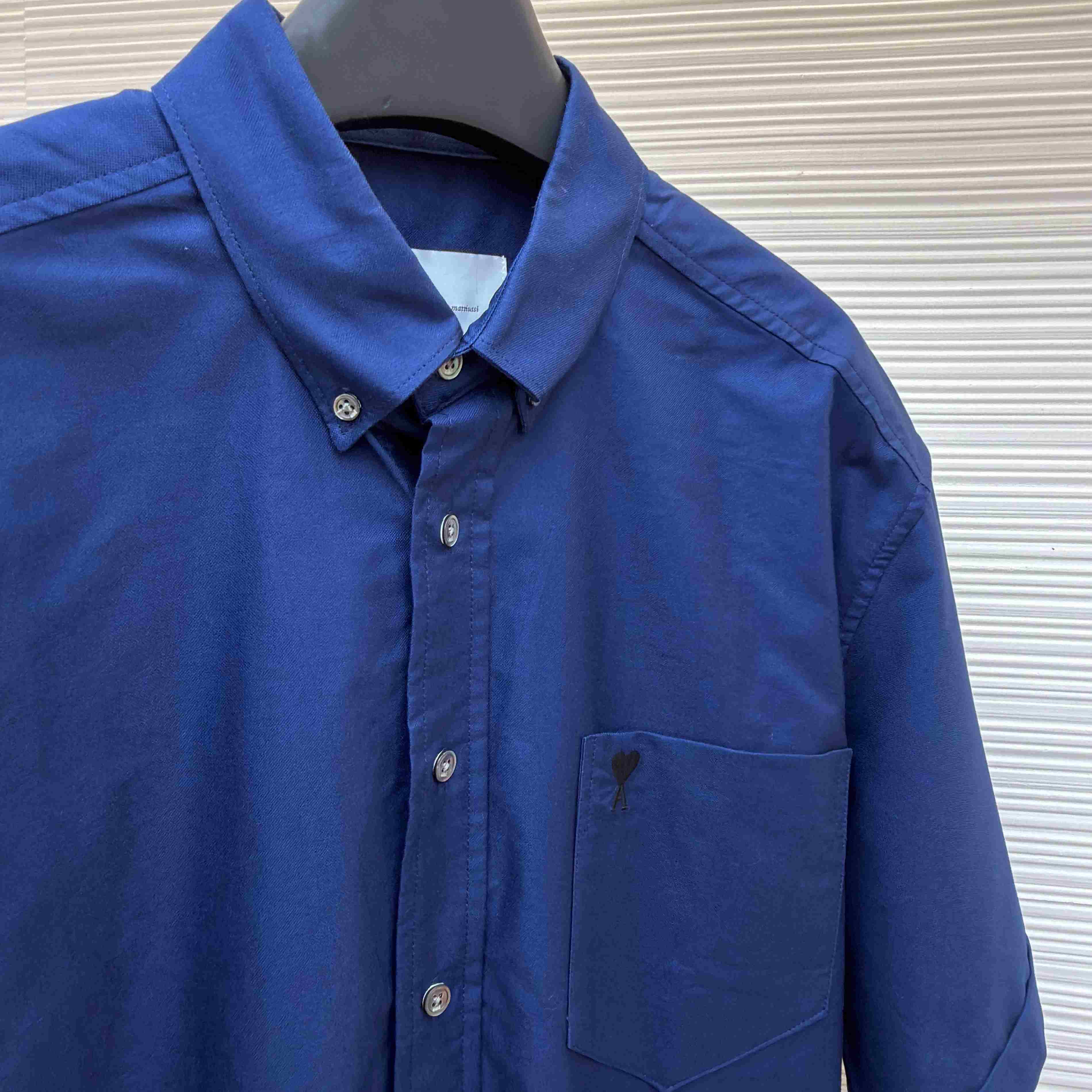 AMI Paris Ami Button-Down Short-Sleeve Shirt - FashionPlug