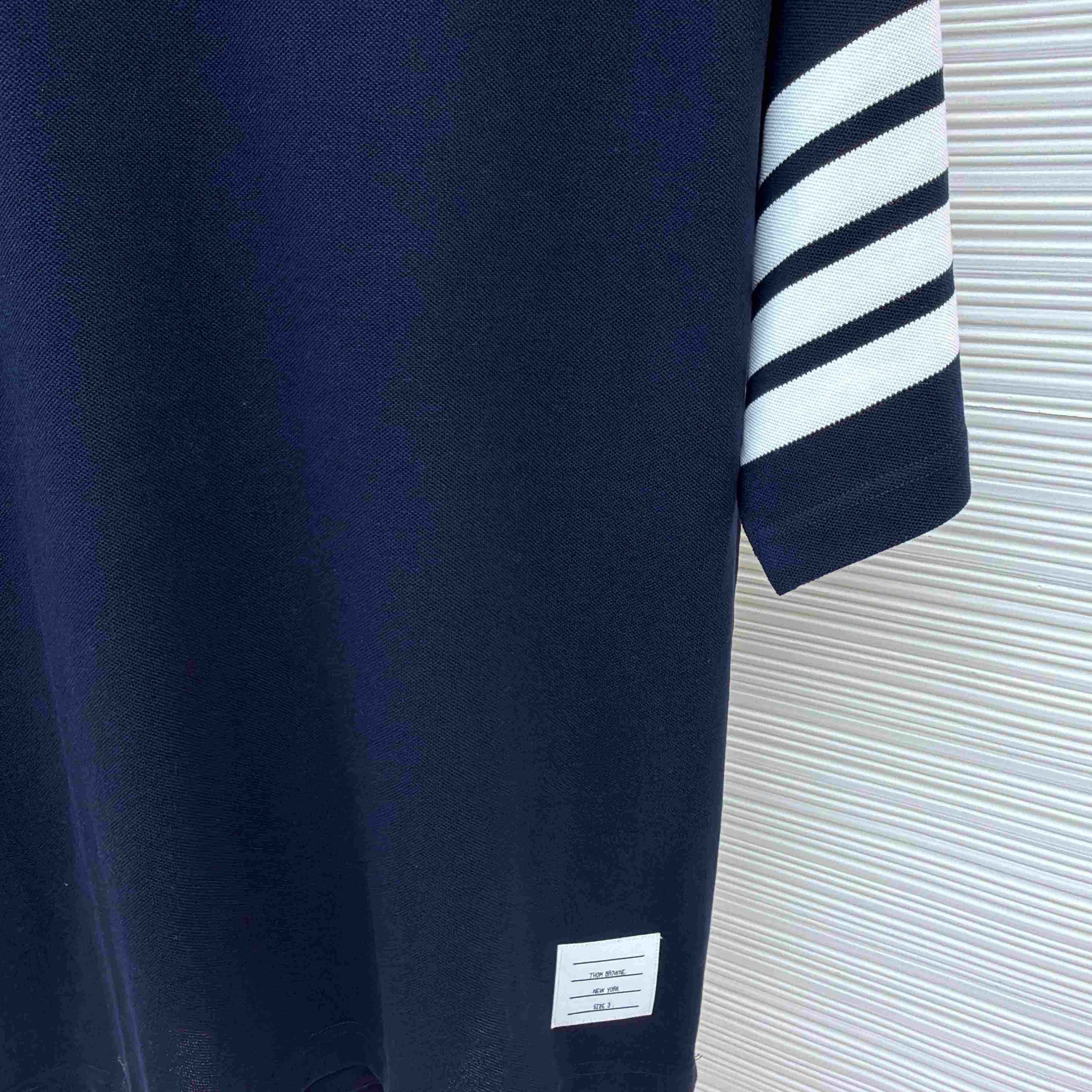 Thom Browne Cotton 4-Bar Short Sleeve T-Shirt - FashionPlug