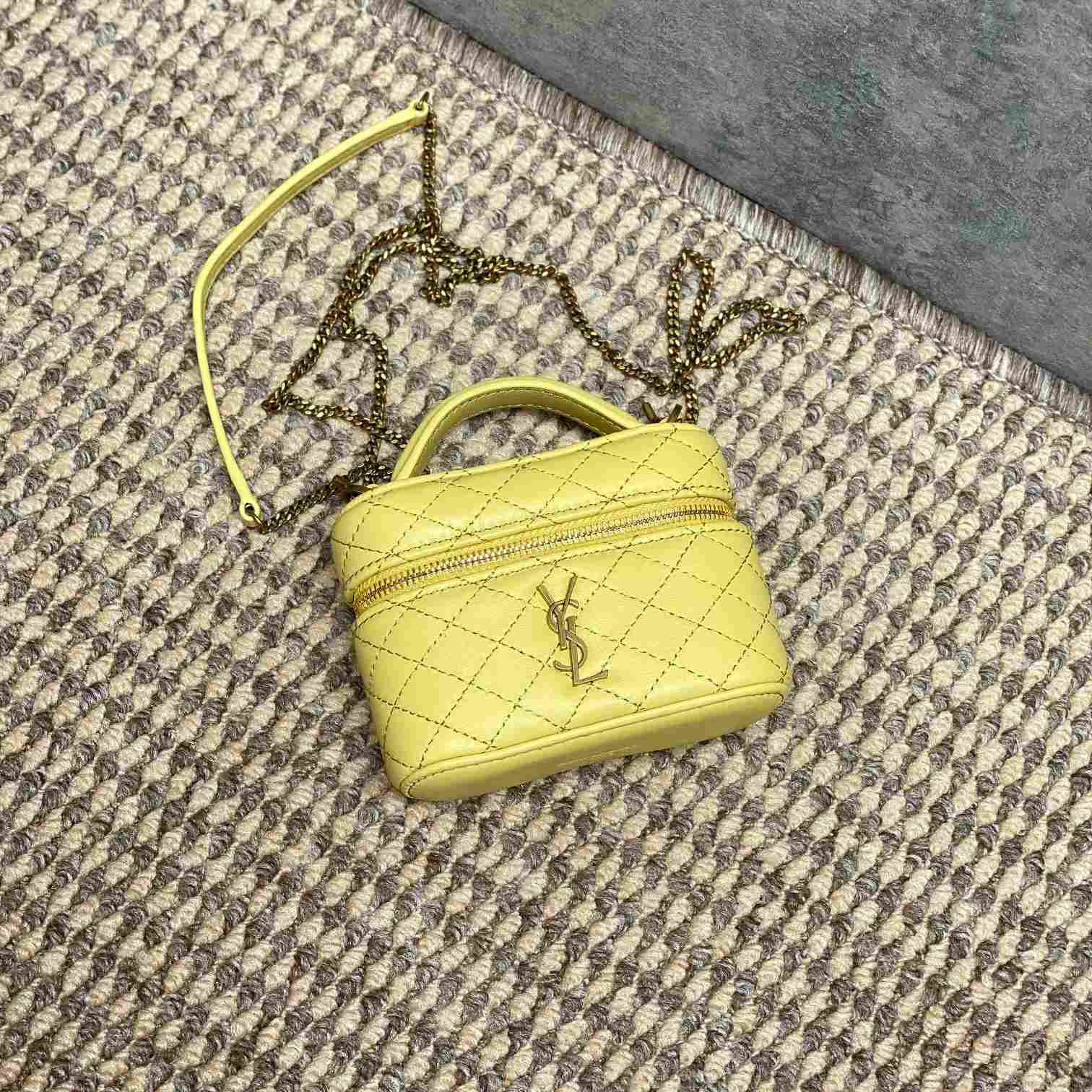 Saint Laurent GABY Micro Vanity Bag In Lambskin - FashionPlug