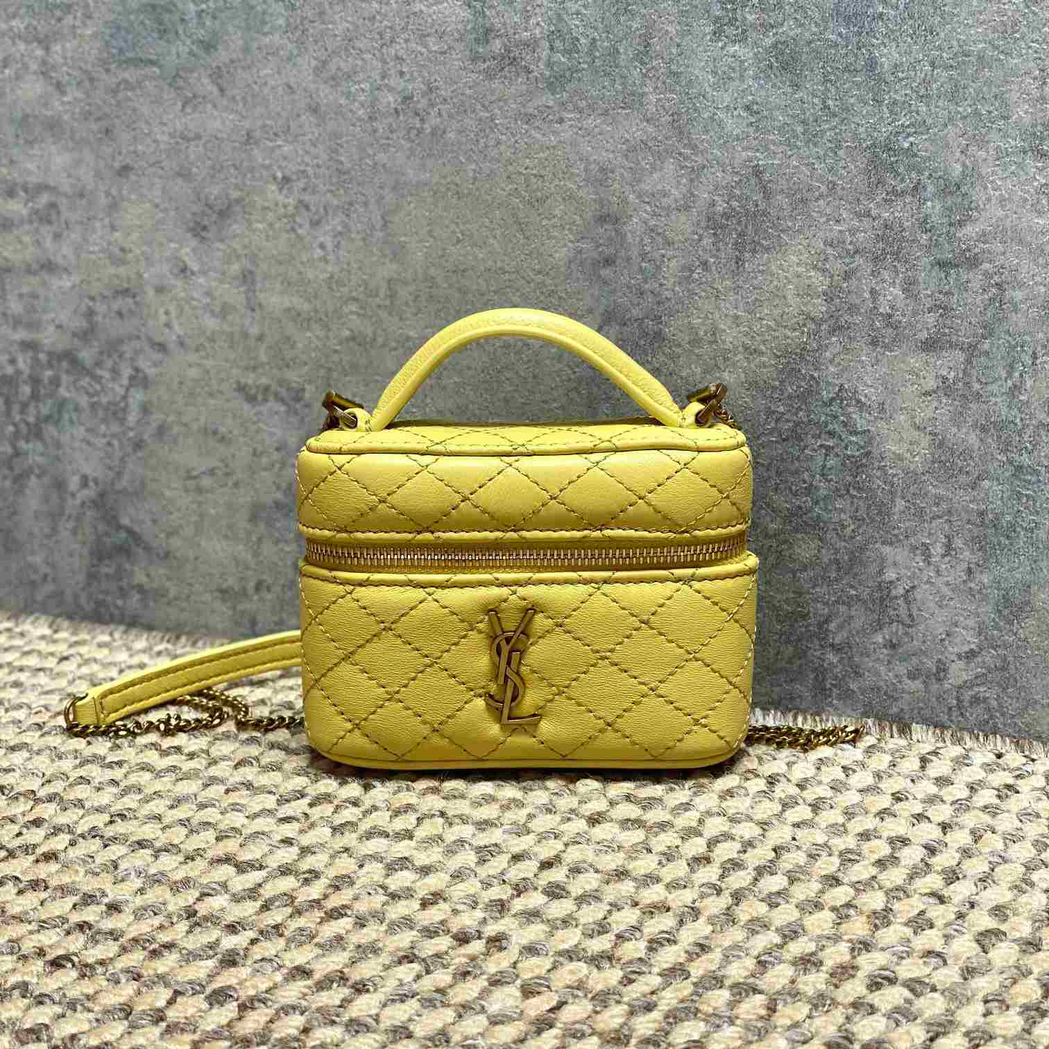 Saint Laurent GABY Micro Vanity Bag In Lambskin - FashionPlug