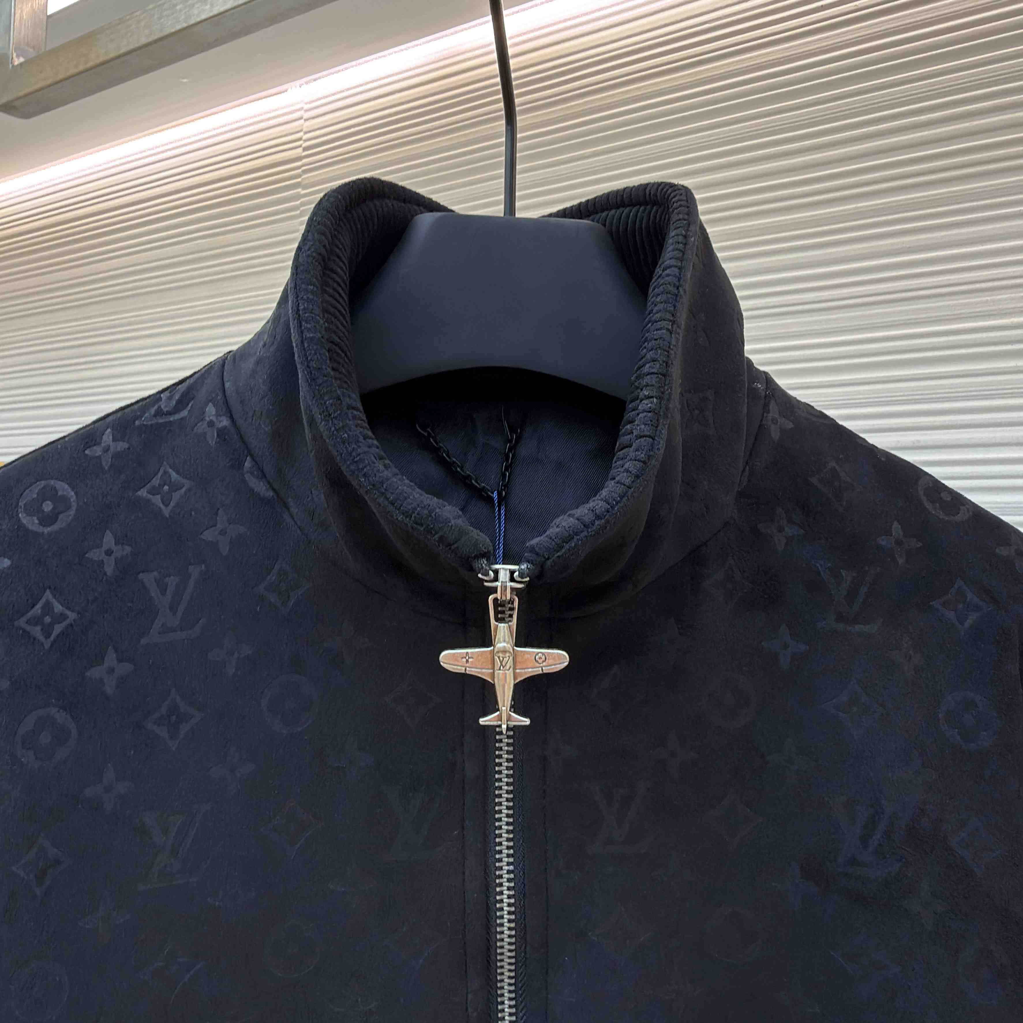 Louis Vuitton Monogram Debossed Suede Tracksuit Jacket 1AHBTW - FashionPlug