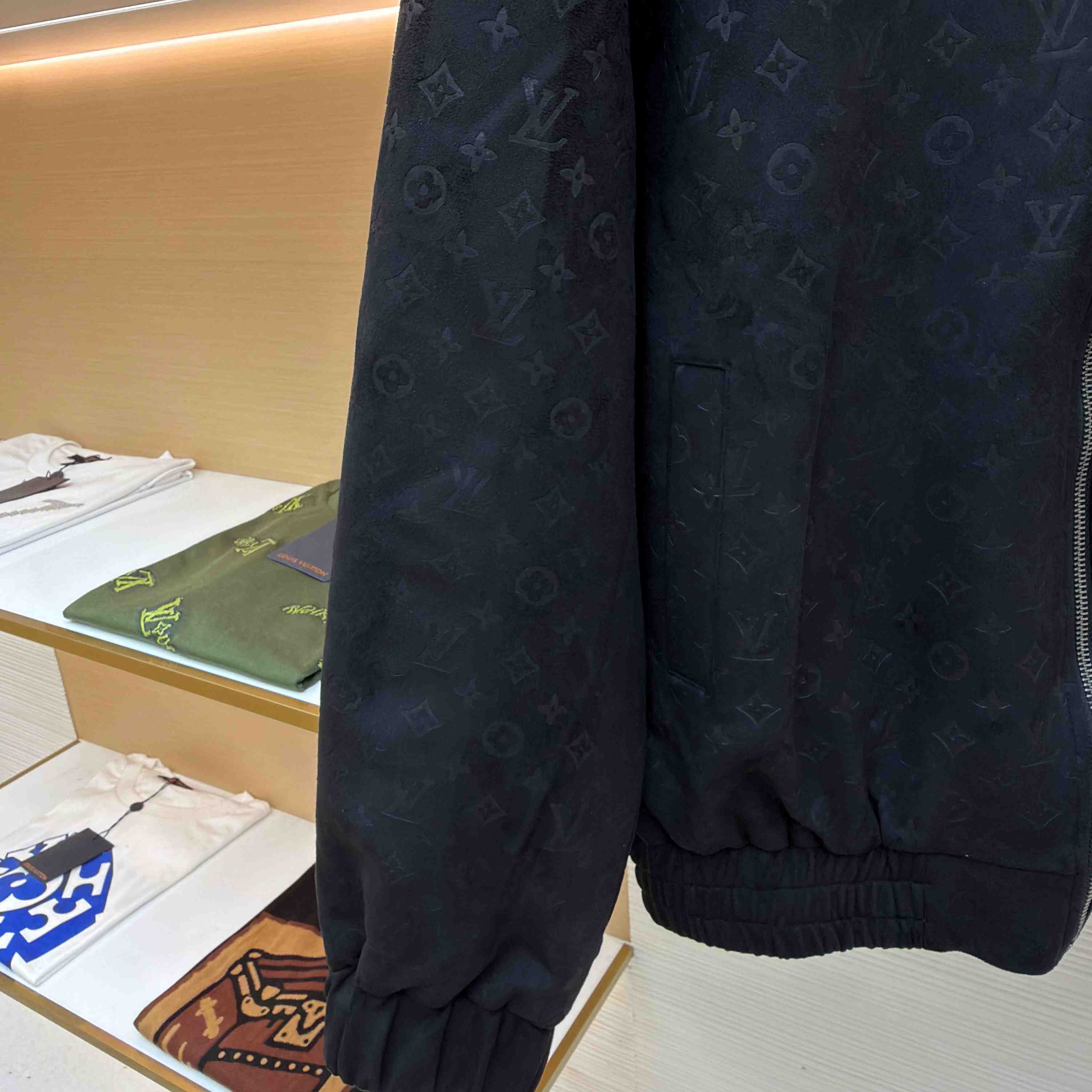 Louis Vuitton Monogram Debossed Suede Tracksuit Jacket 1AHBTW - FashionPlug