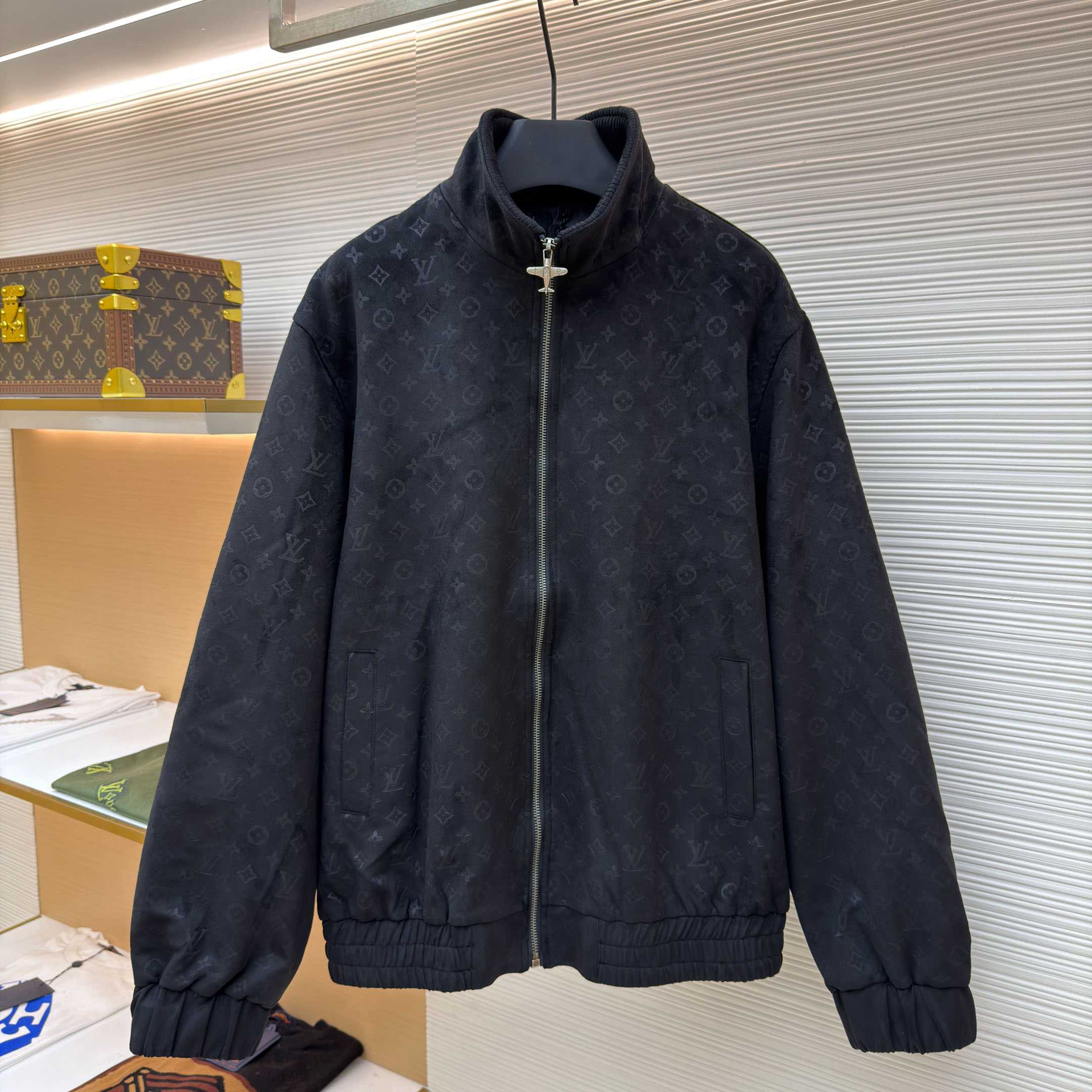 Louis Vuitton Monogram Debossed Suede Tracksuit Jacket 1AHBTW - FashionPlug