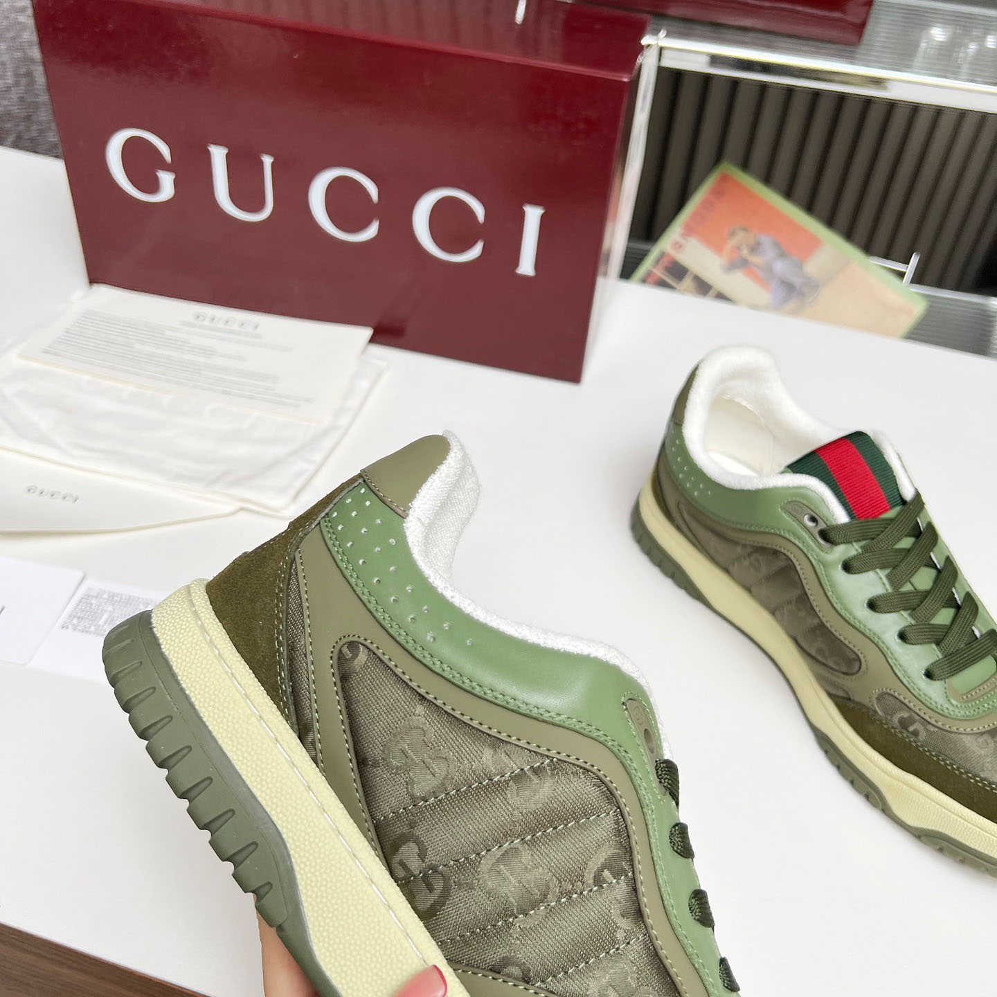 Gucci Re-Web Sneakers - FashionPlug
