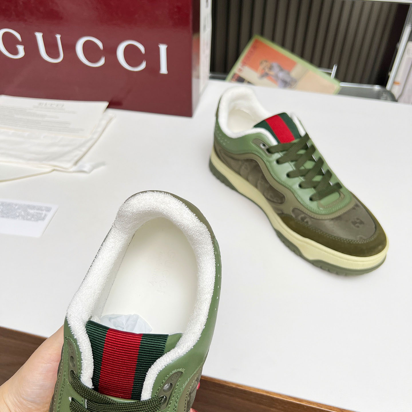 Gucci Re-Web Sneakers - FashionPlug