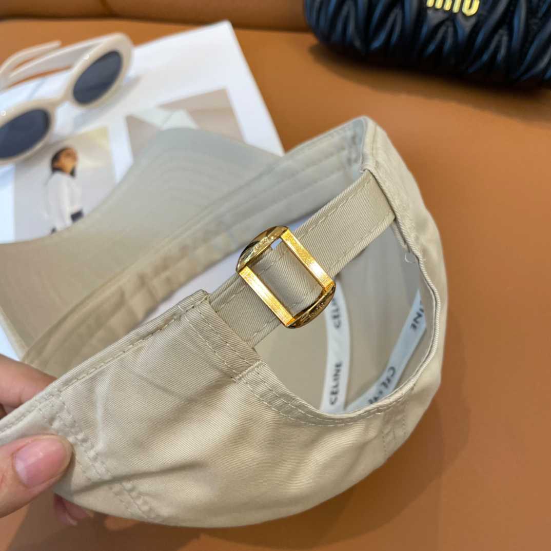 Celine Paris Triomphe Embroidered Baseball Cap  - FashionPlug