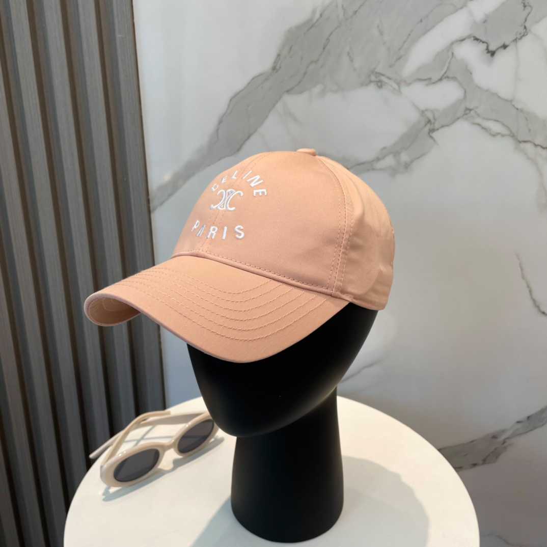 Celine Paris Triomphe Embroidered Baseball Cap  - FashionPlug