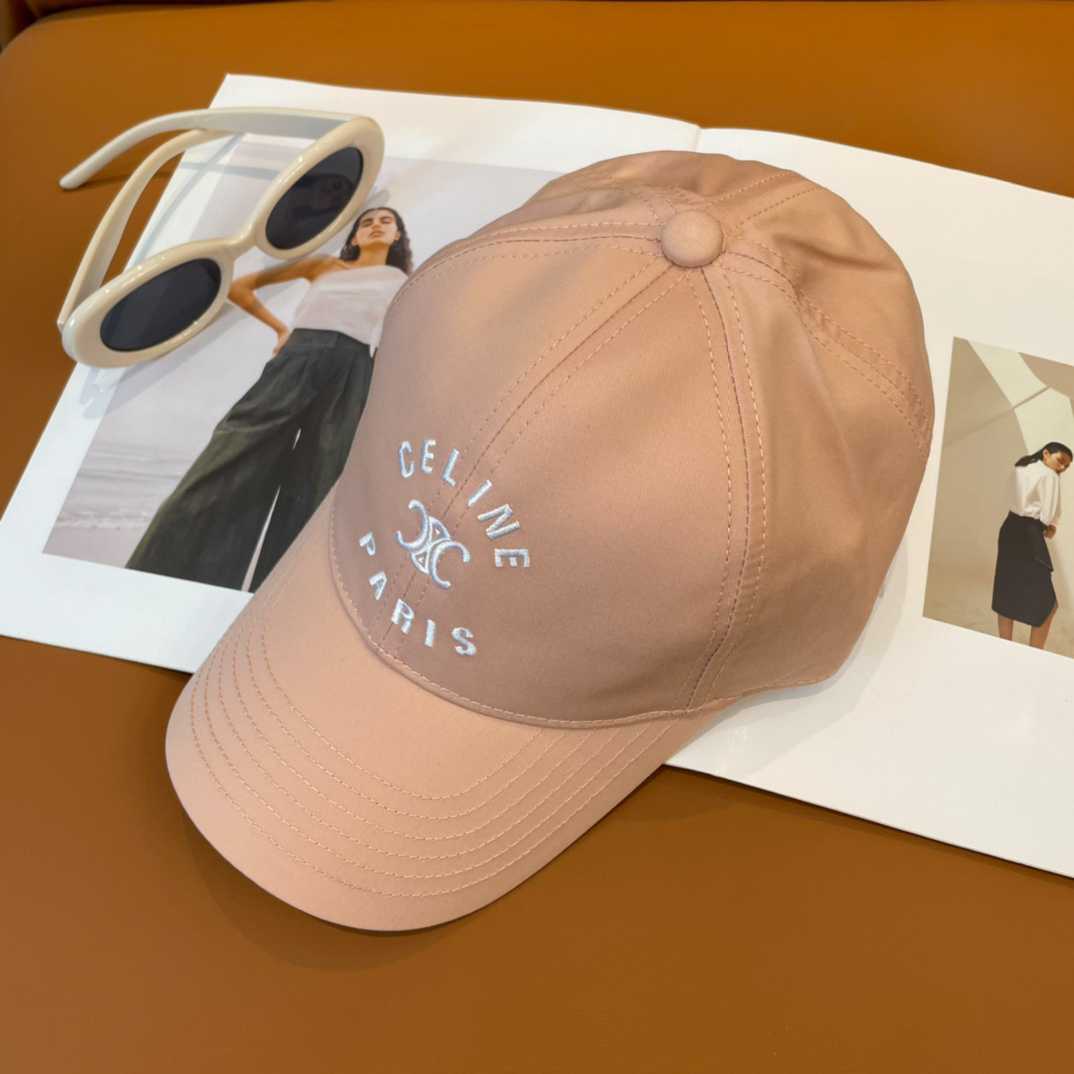 Celine Paris Triomphe Embroidered Baseball Cap  - FashionPlug