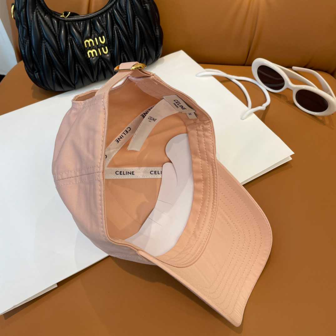 Celine Paris Triomphe Embroidered Baseball Cap  - FashionPlug