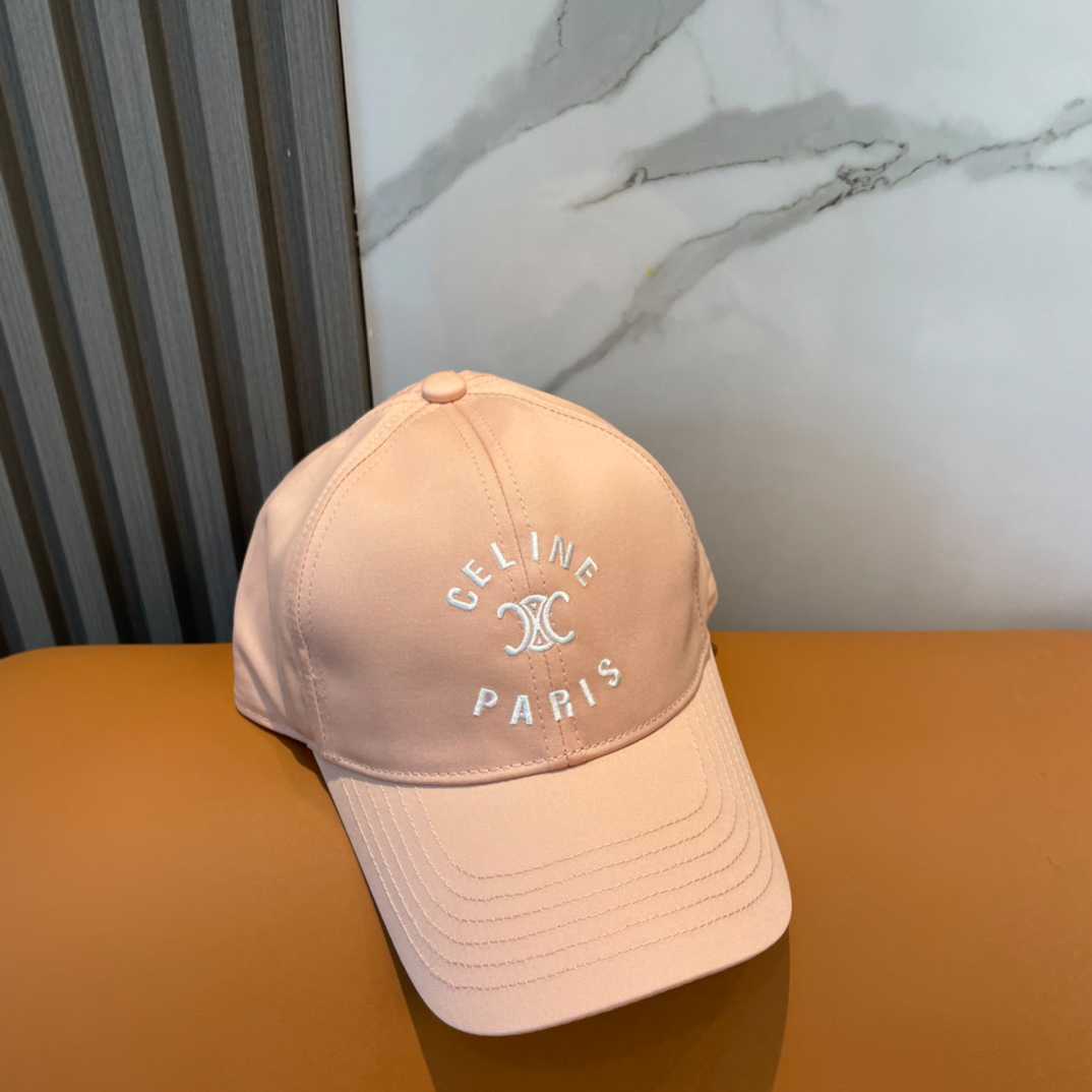 Celine Paris Triomphe Embroidered Baseball Cap  - FashionPlug