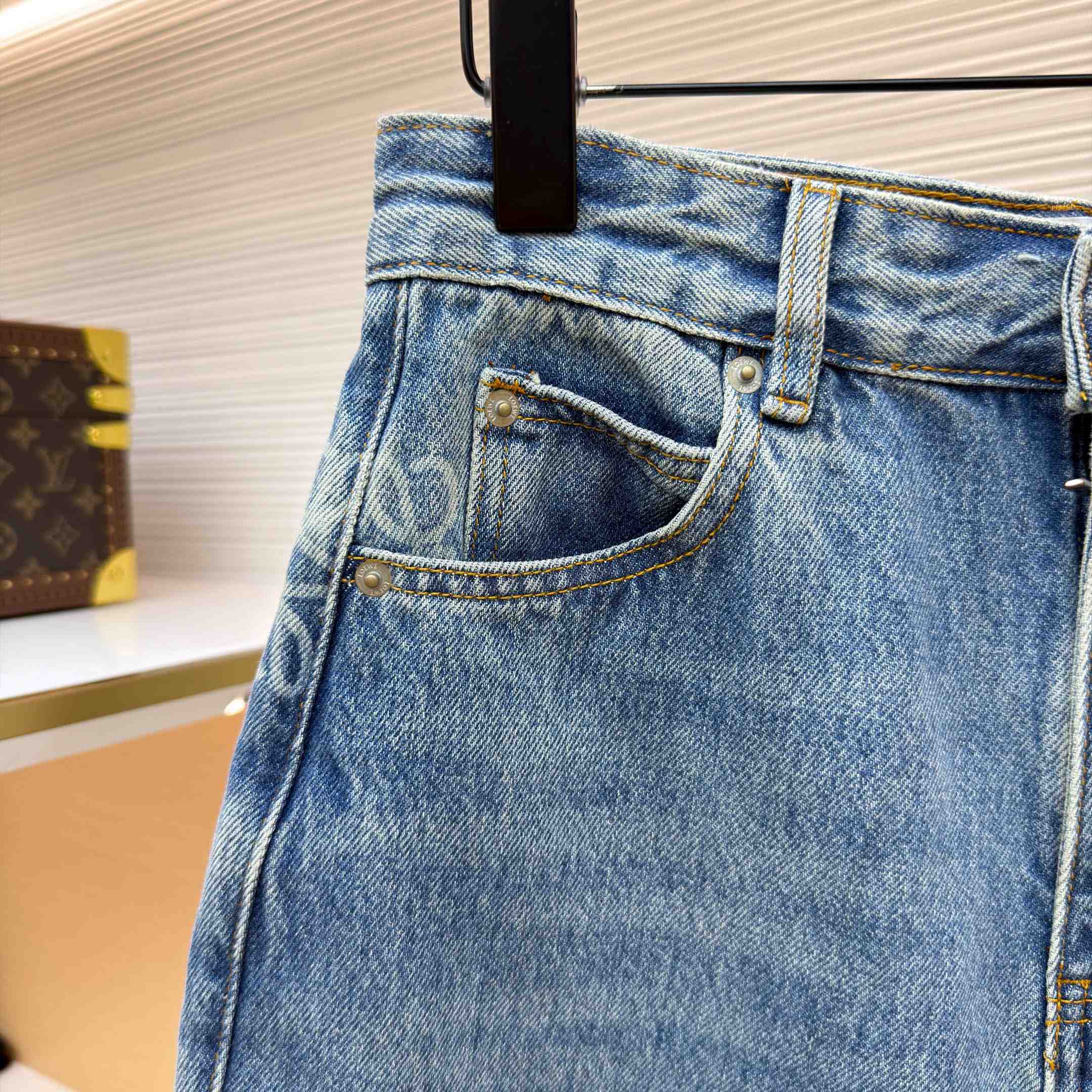 Loewe Anagram Barrel Jeans 'Washed Denim' - FashionPlug