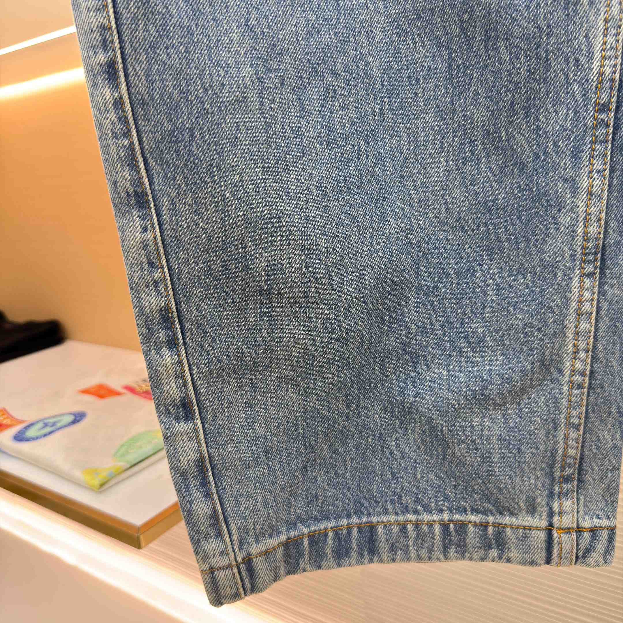 Loewe Anagram Barrel Jeans 'Washed Denim' - FashionPlug