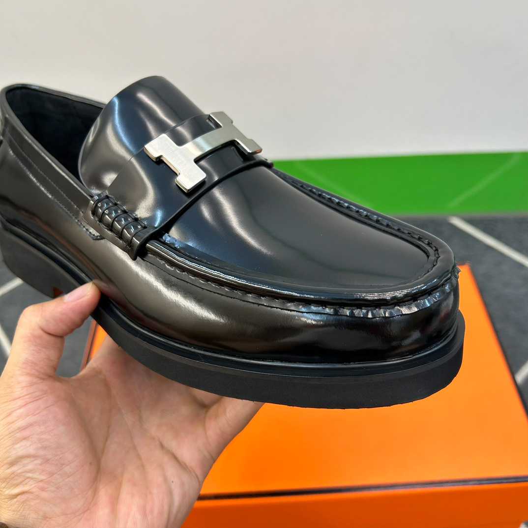 Hermes Faubourg Loafer Noir - FashionPlug