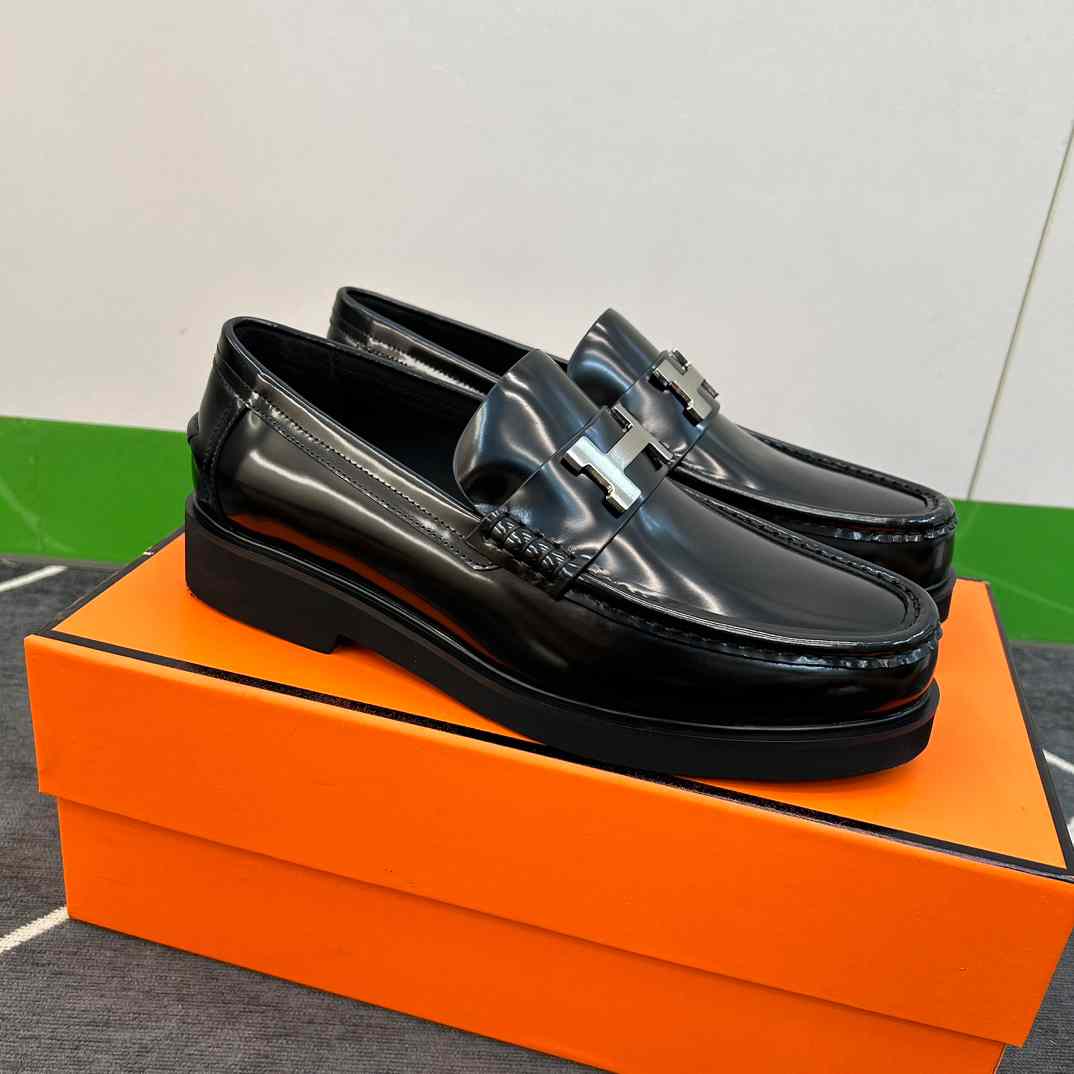Hermes Faubourg Loafer Noir - FashionPlug