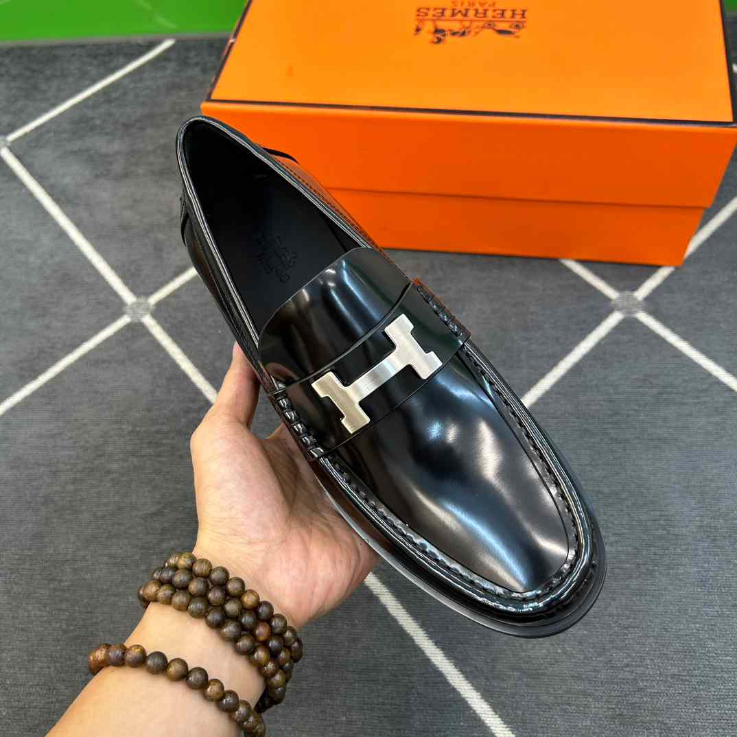 Hermes Faubourg Loafer Noir - FashionPlug