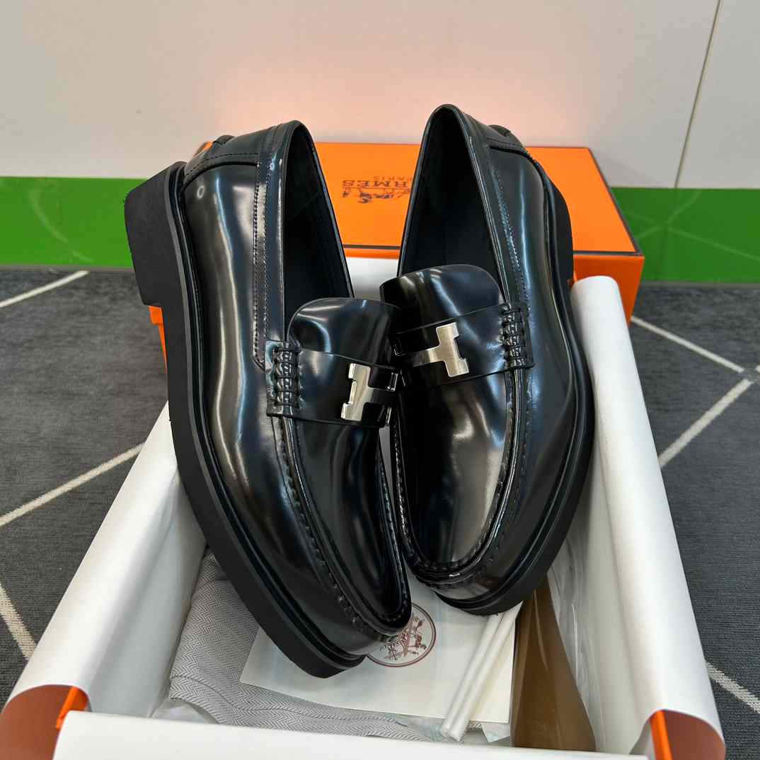 Hermes Faubourg Loafer Noir - FashionPlug