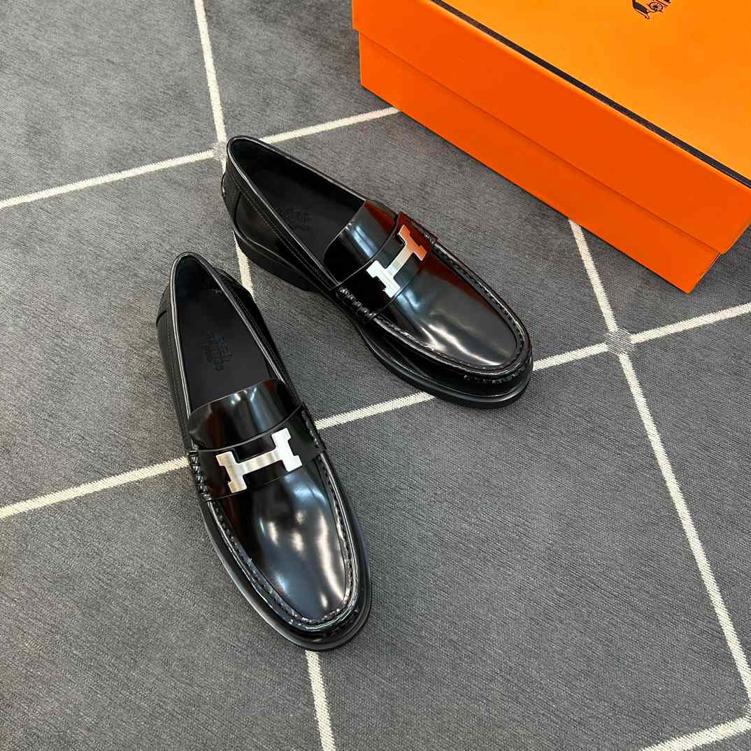 Hermes Faubourg Loafer Noir - FashionPlug