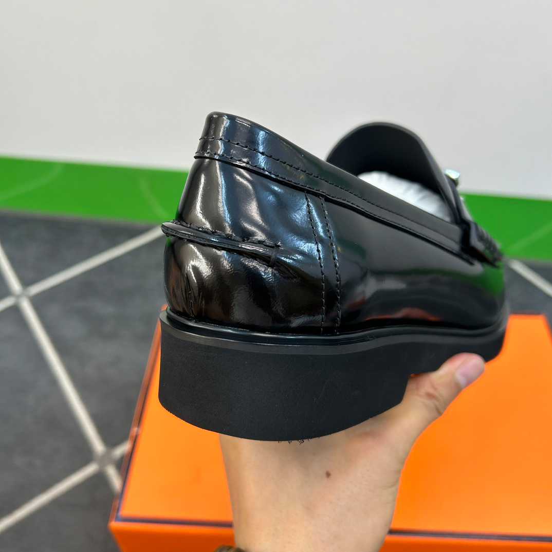 Hermes Faubourg Loafer Noir - FashionPlug