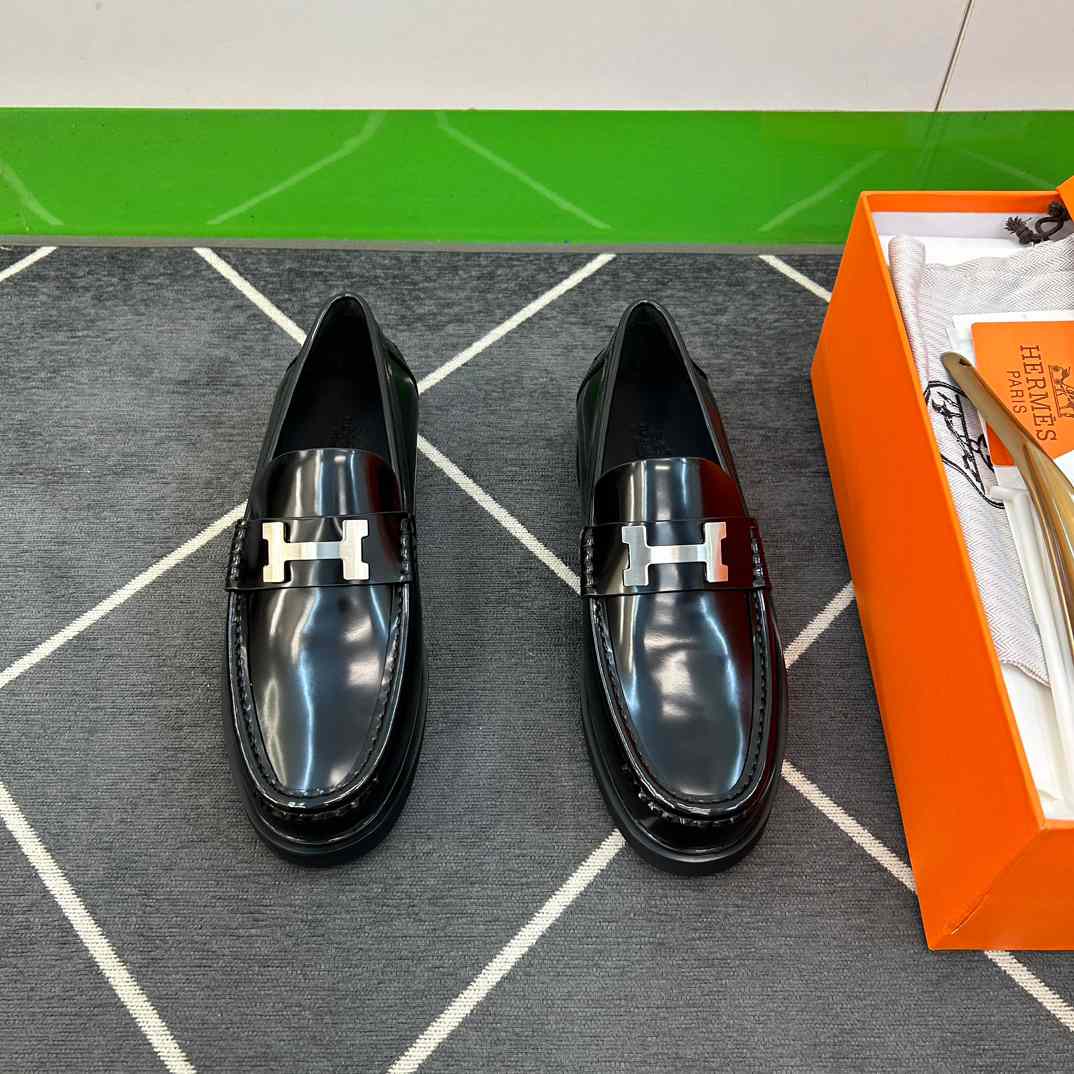Hermes Faubourg Loafer Noir - FashionPlug