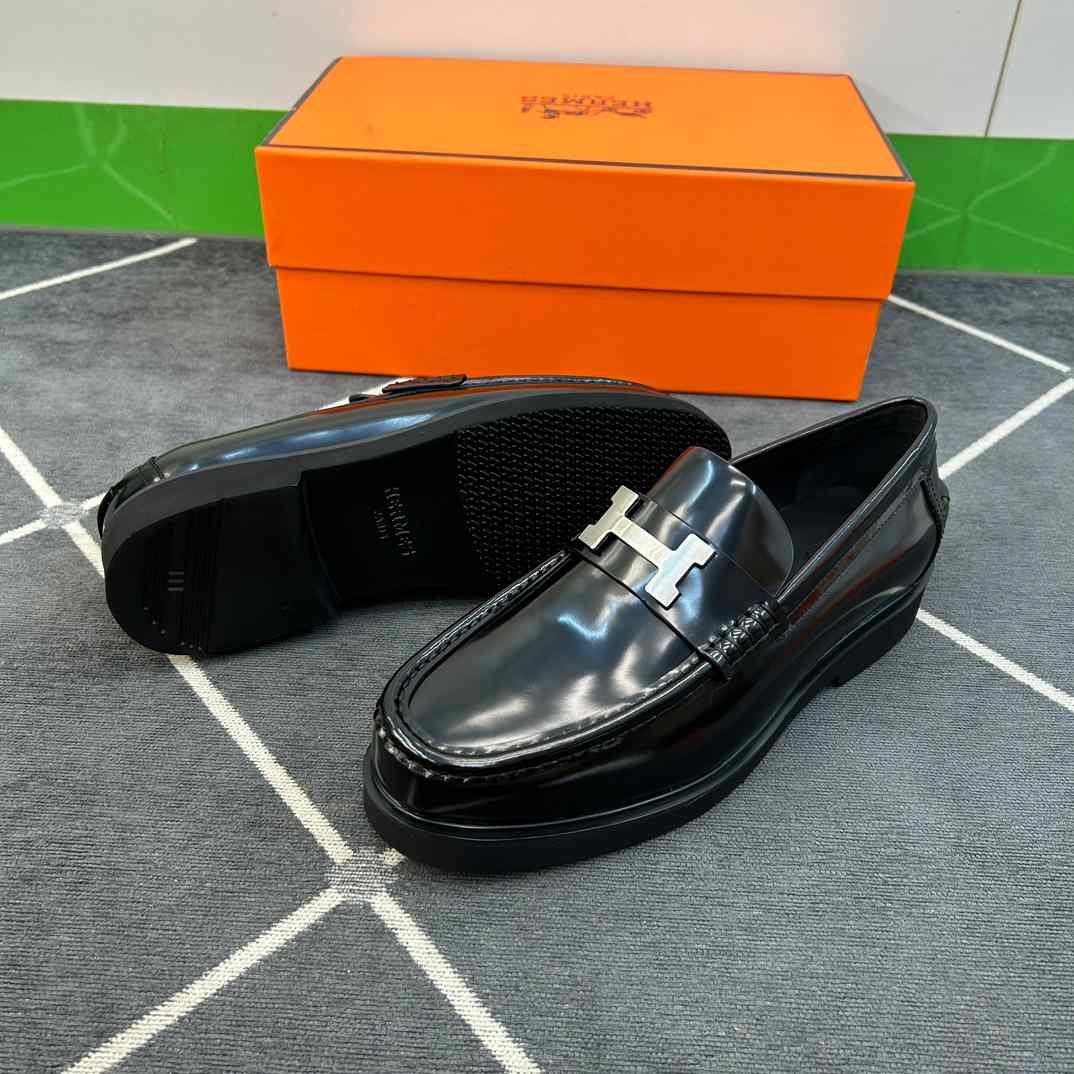 Hermes Faubourg Loafer Noir - FashionPlug