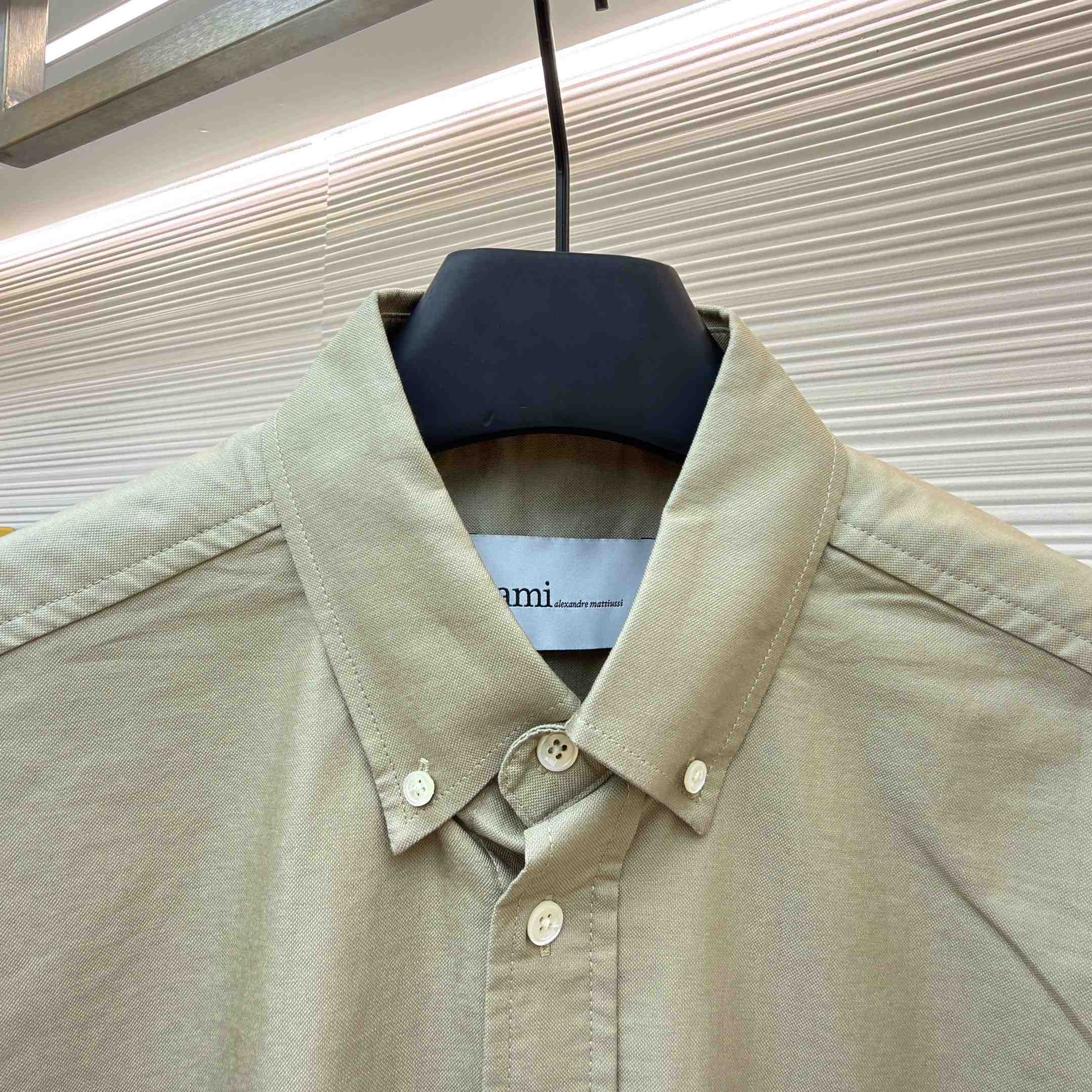 AMI Paris Ami Button-Down Short-Sleeve Shirt - FashionPlug