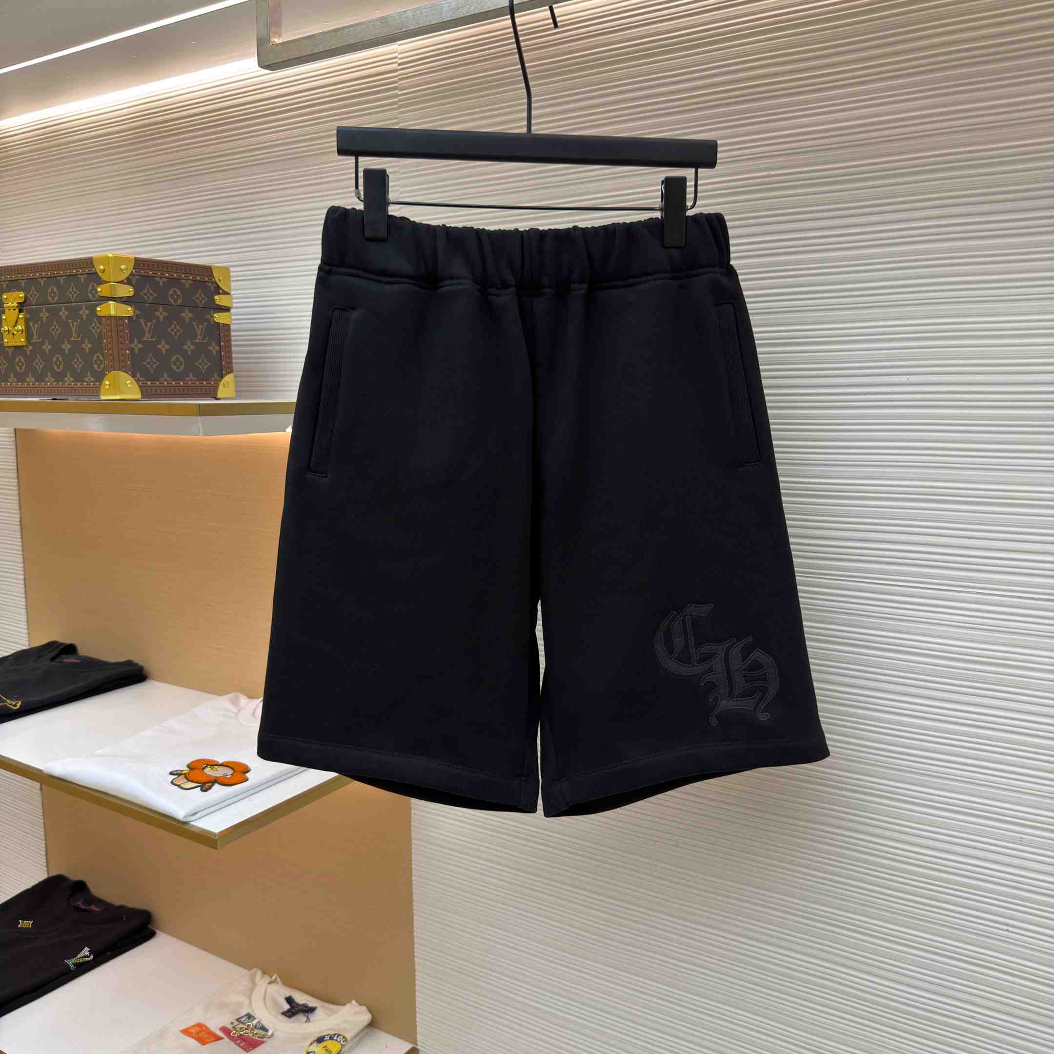 Chrome Hearts 711 Nylon CH Sweatshorts 'Black' - FashionPlug