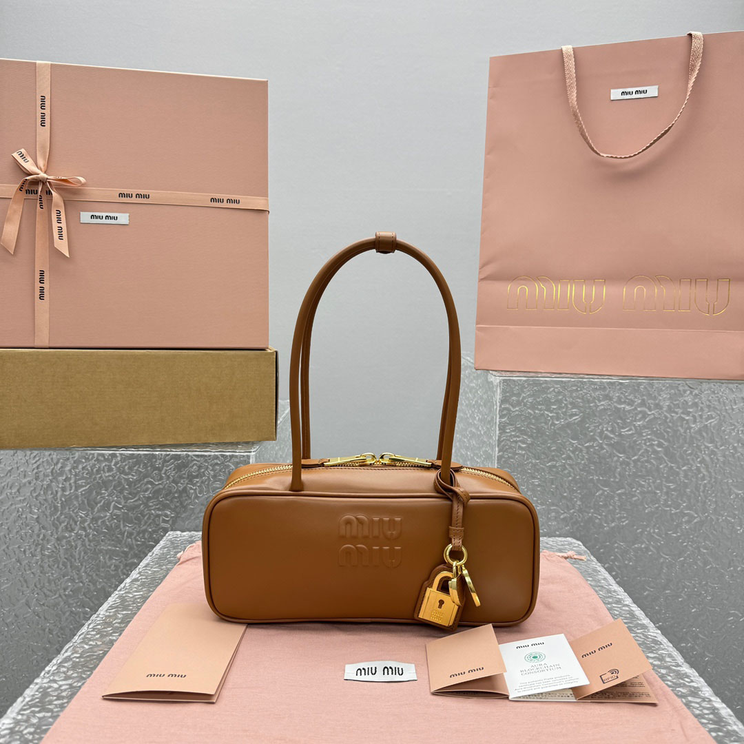 Miu Miu Beau Leather Bag - FashionPlug