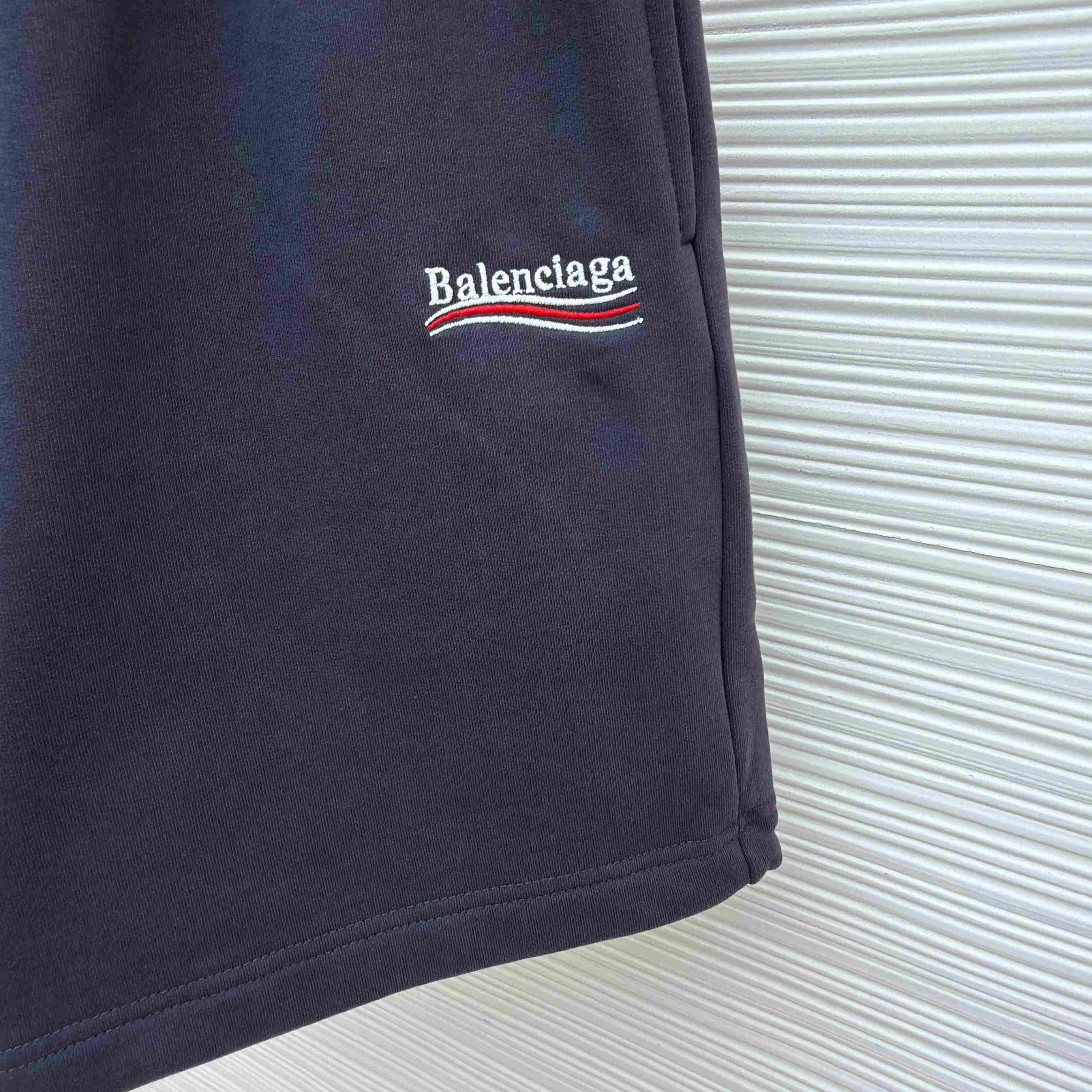 Balenciaga Sweatshorts 'Dark Grey/White' - FashionPlug