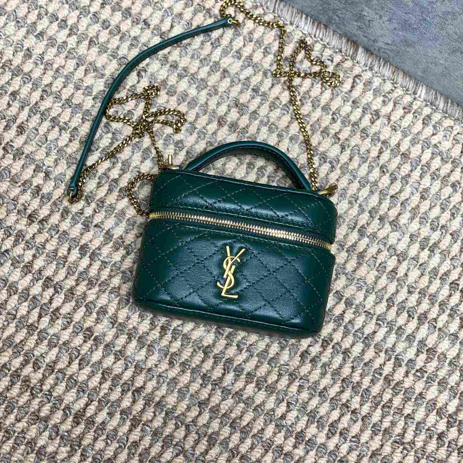 Saint Laurent GABY Micro Vanity Bag In Lambskin - FashionPlug