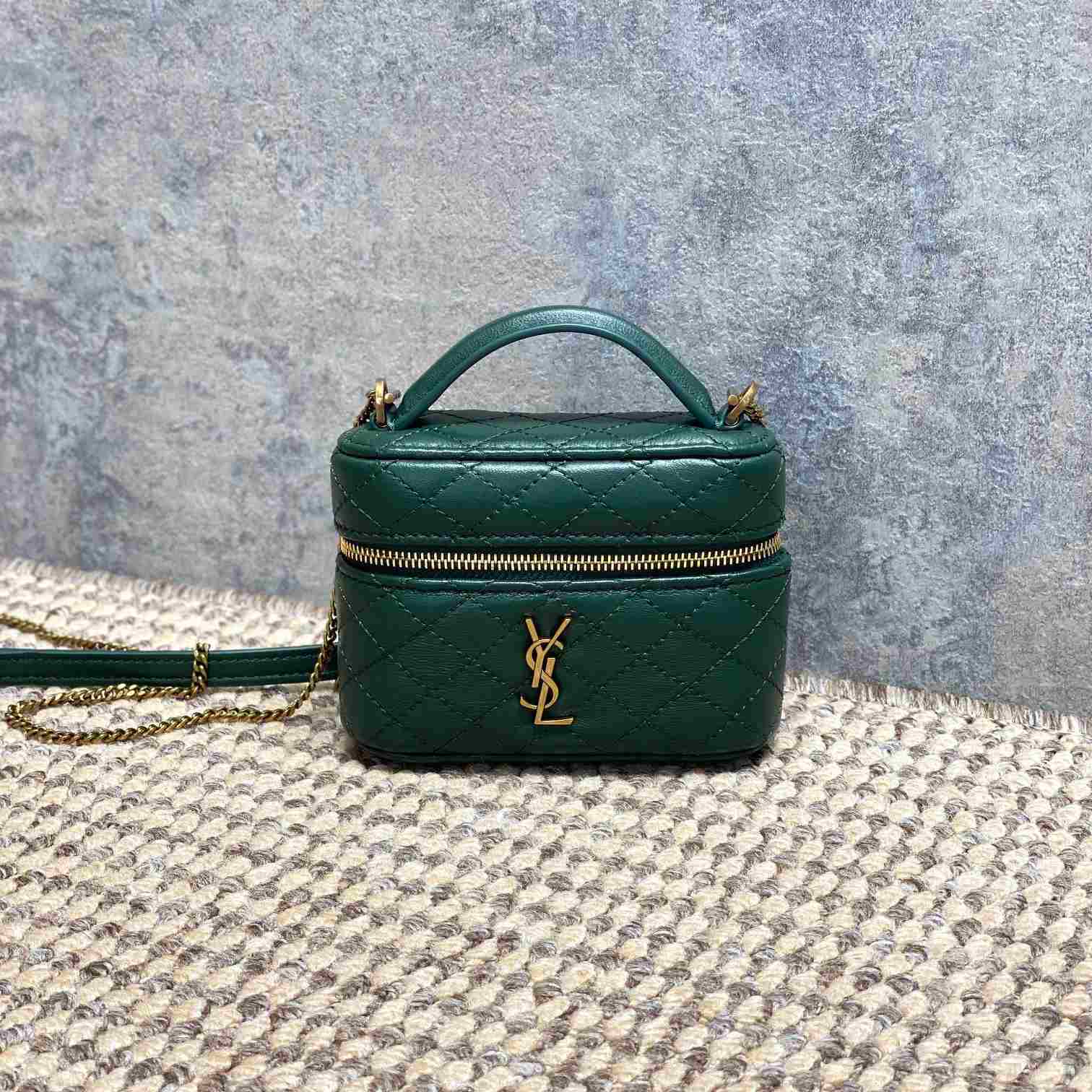 Saint Laurent GABY Micro Vanity Bag In Lambskin - FashionPlug