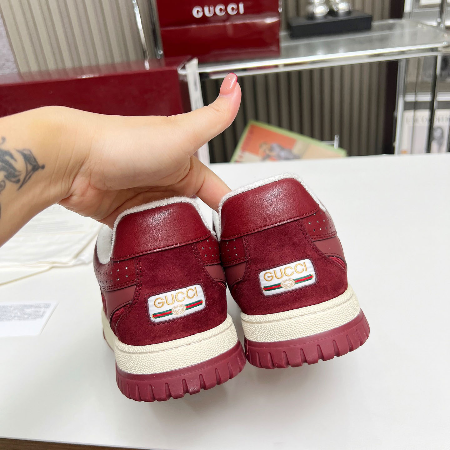 Gucci Re-Web Sneakers - FashionPlug