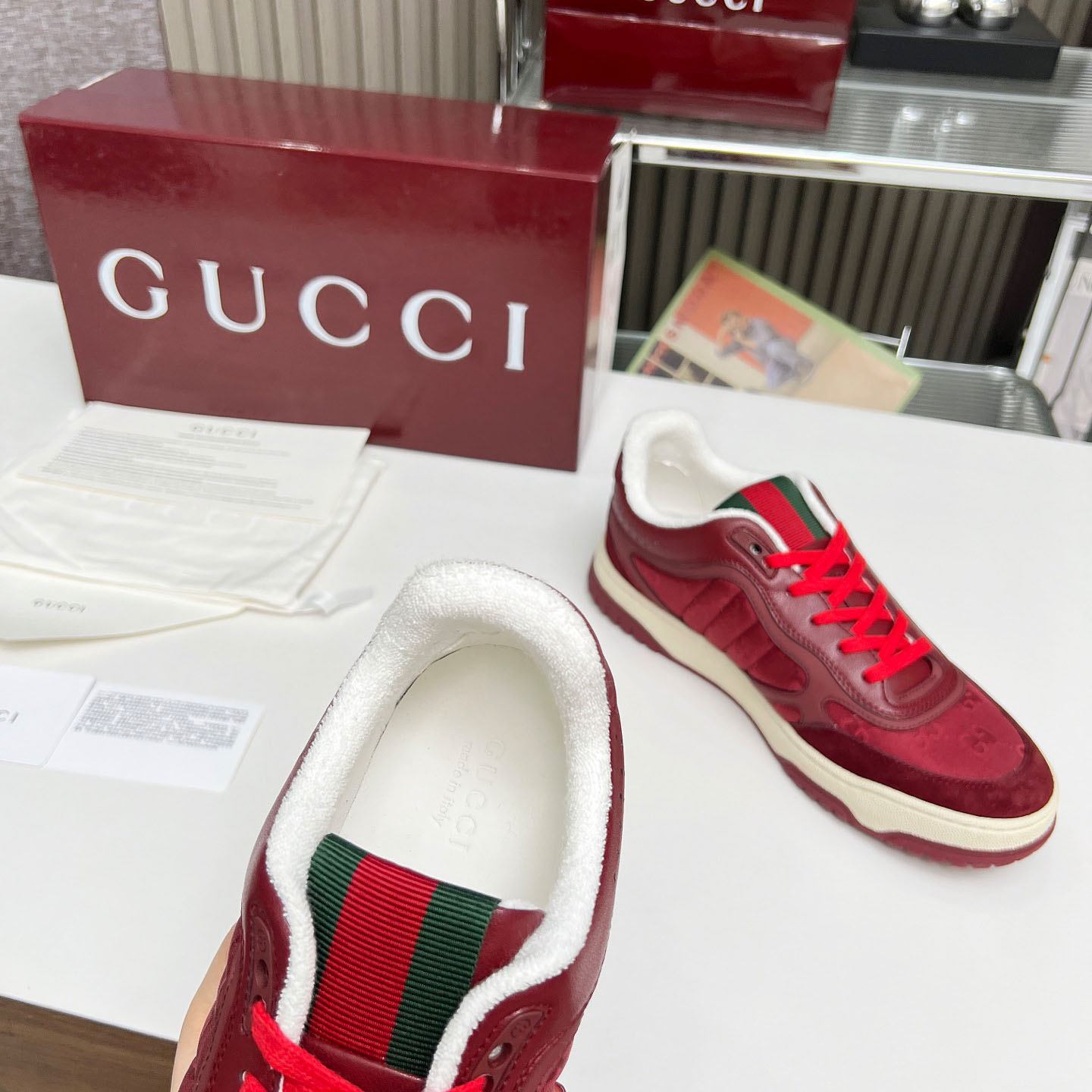 Gucci Re-Web Sneakers - FashionPlug