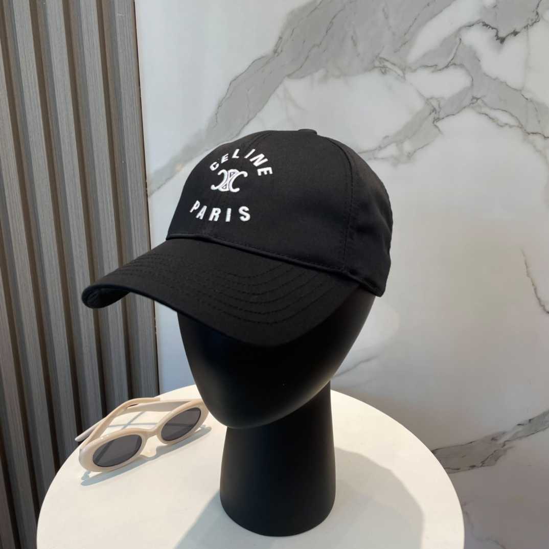 Celine Paris Triomphe Embroidered Baseball Cap  - FashionPlug