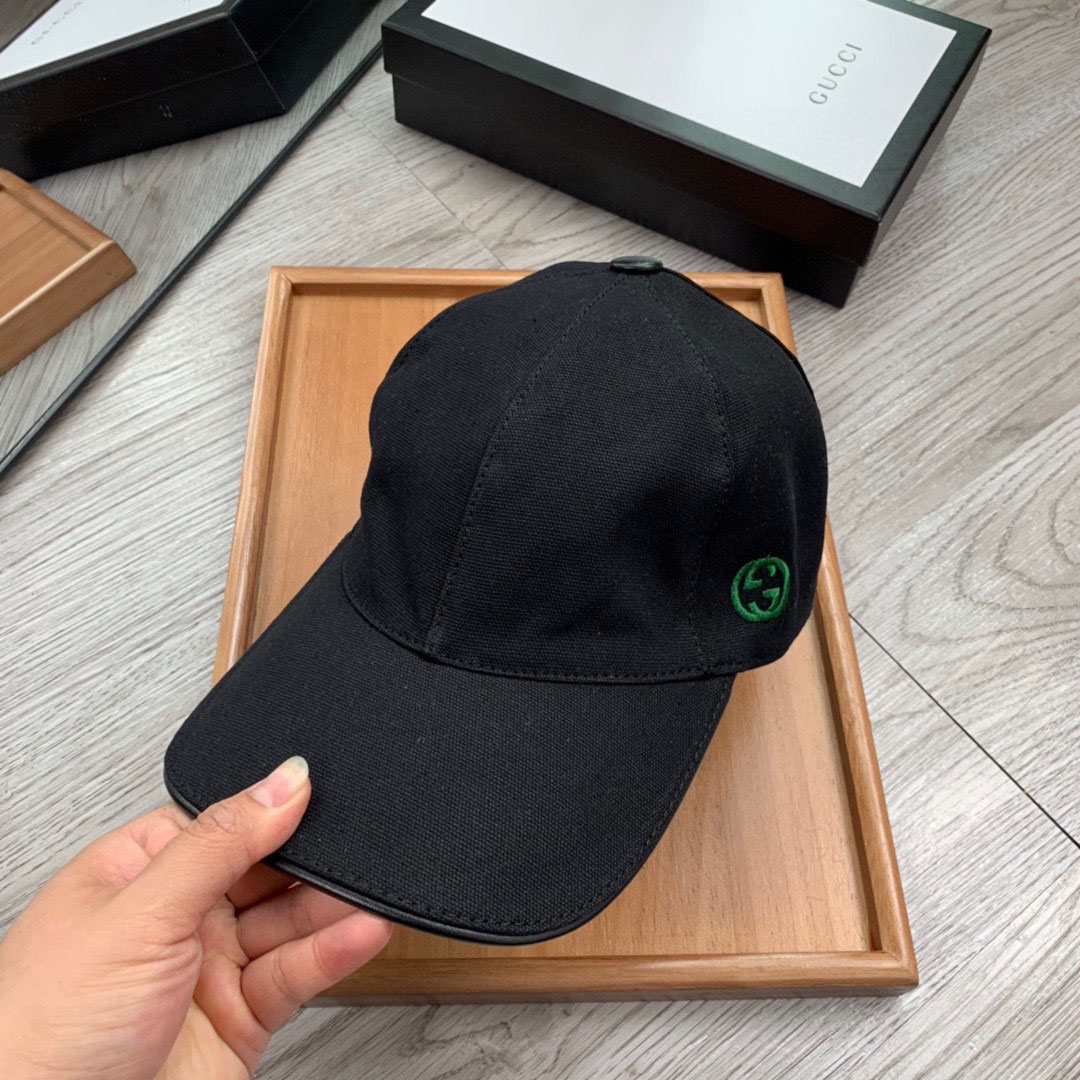 Gucci GG Baseball Hat In Black - FashionPlug