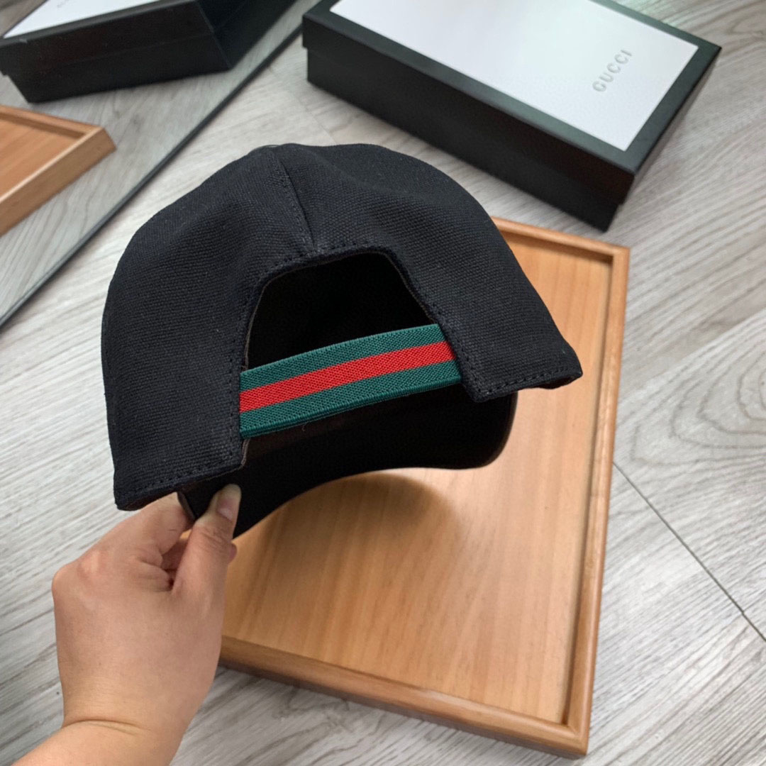 Gucci GG Baseball Hat In Black - FashionPlug