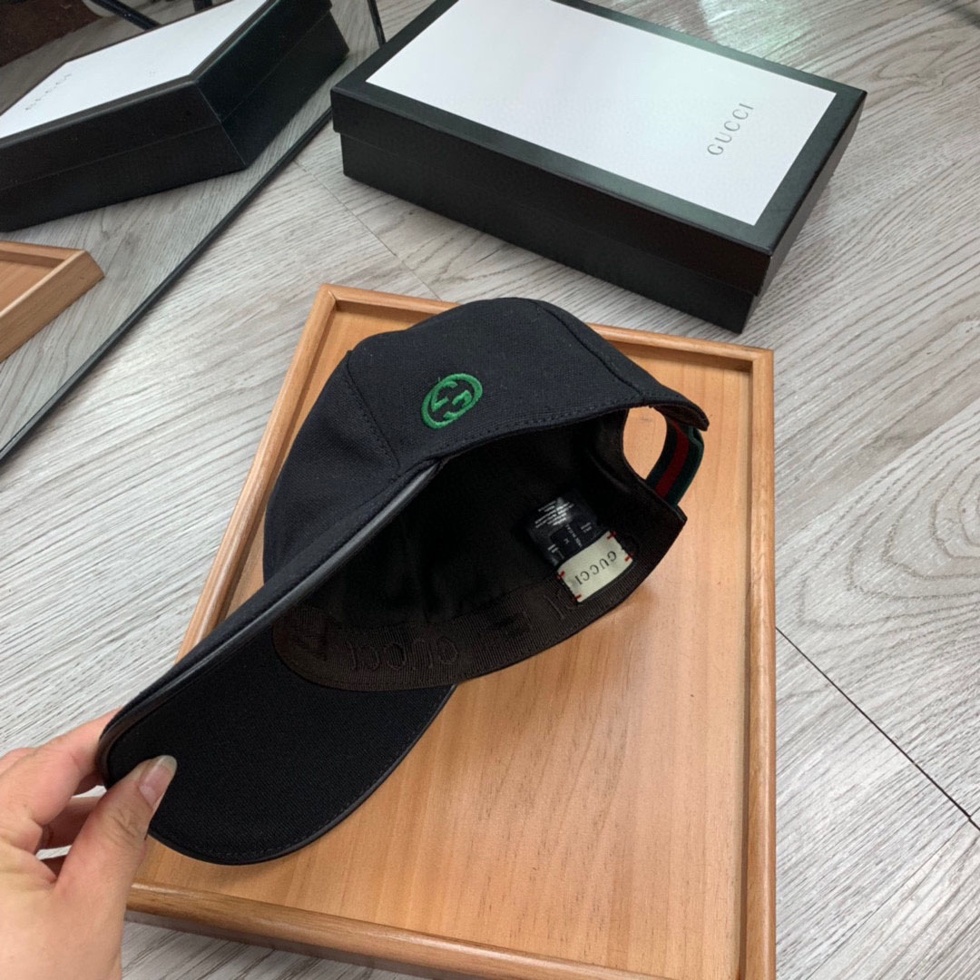 Gucci GG Baseball Hat In Black - FashionPlug
