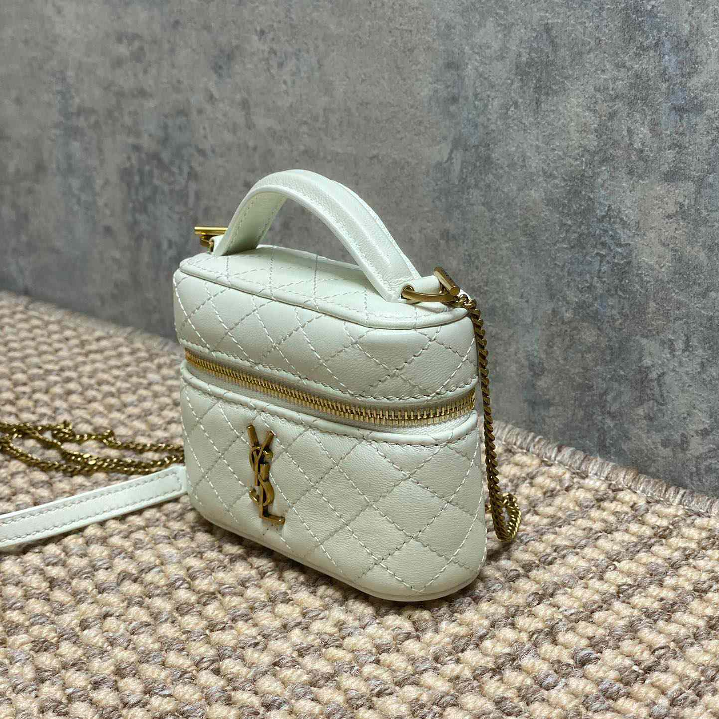 Saint Laurent GABY Micro Vanity Bag In Lambskin - FashionPlug
