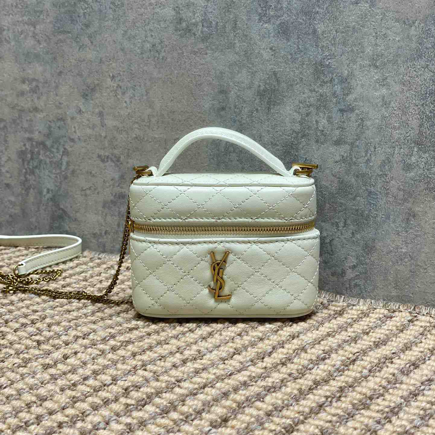 Saint Laurent GABY Micro Vanity Bag In Lambskin - FashionPlug
