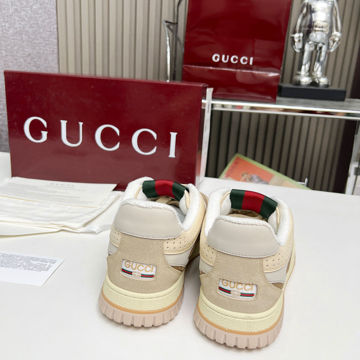 Gucci Re-Web Sneakers - FashionPlug