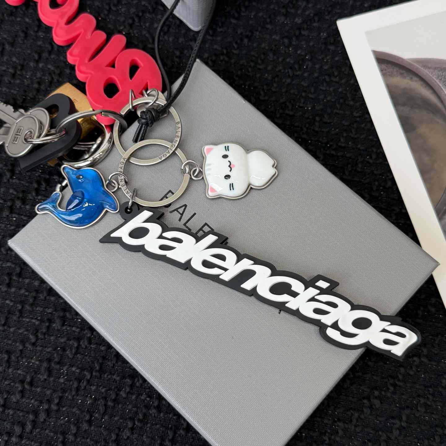 Balenciaga Turner Charm/Keychain In Multicolored - FashionPlug