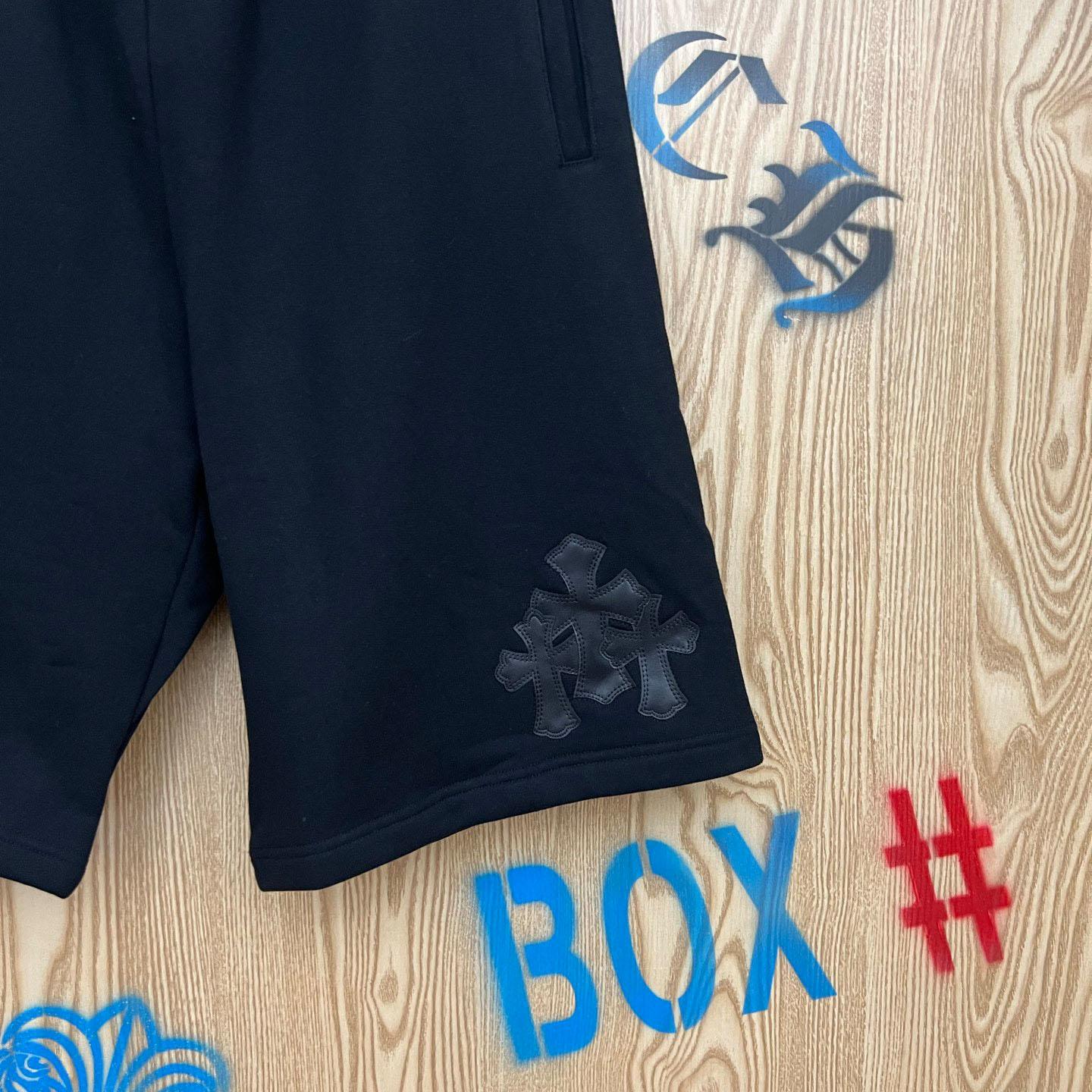 Chrome Hearts Cross Patch Sweatshorts - FashionPlug