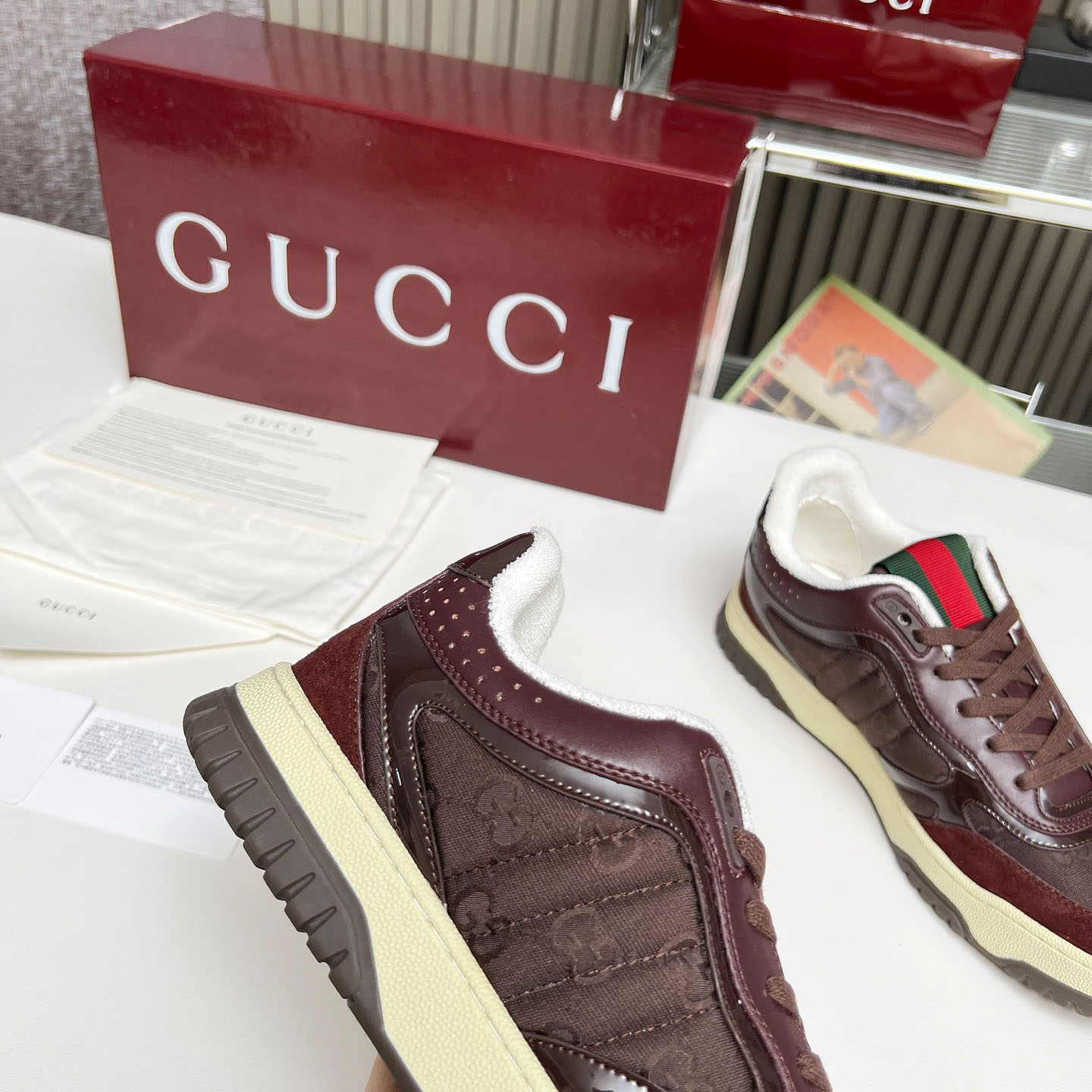 Gucci Re-Web Sneakers - FashionPlug