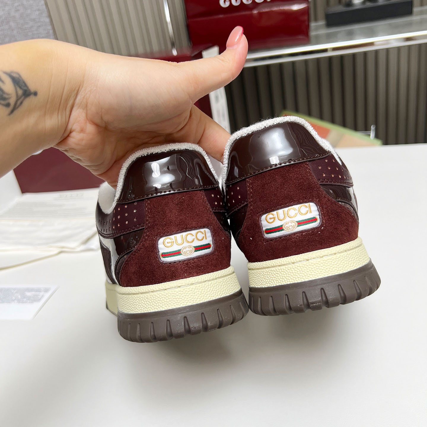 Gucci Re-Web Sneakers - FashionPlug