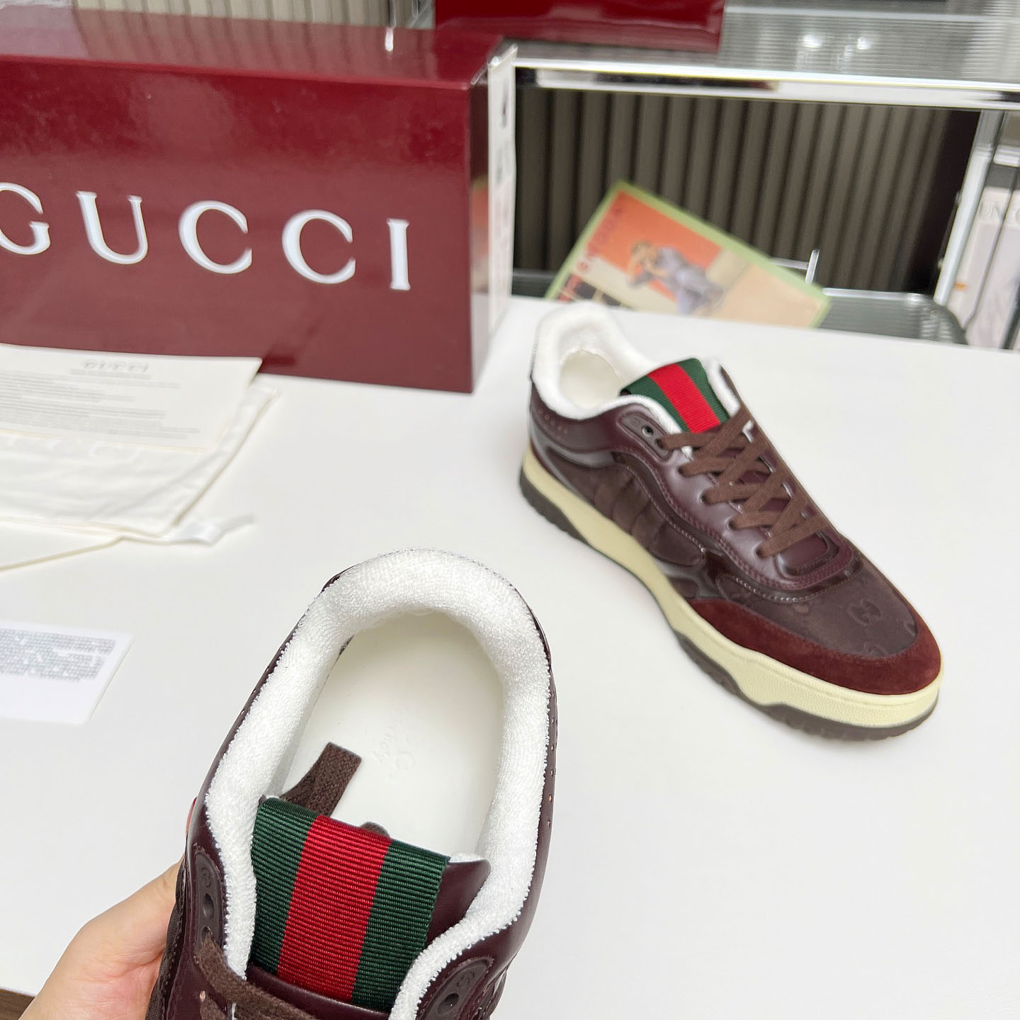 Gucci Re-Web Sneakers - FashionPlug