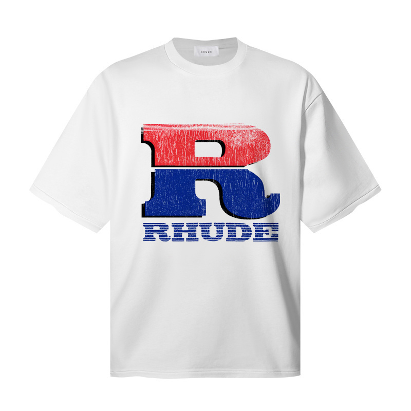 Rhude Split Petrol Logo T-shirt - FashionPlug
