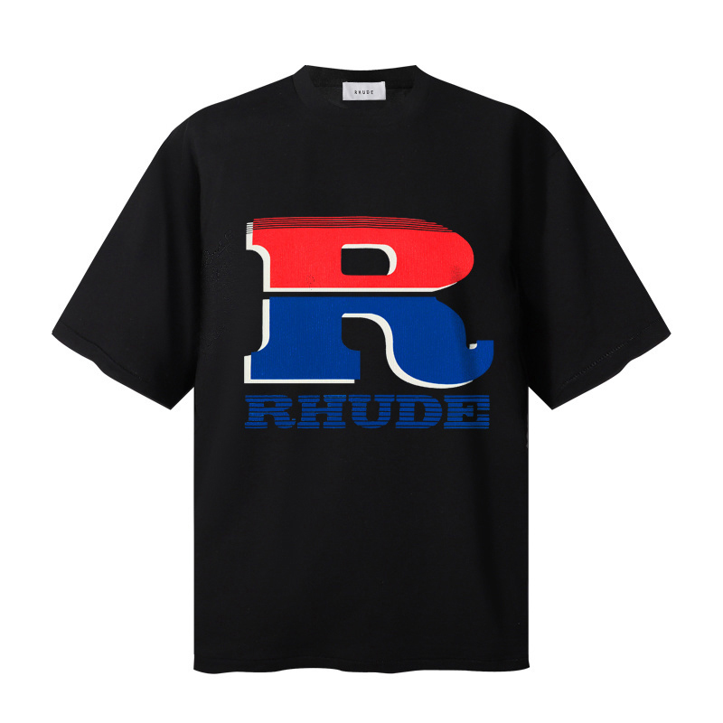 Rhude Split Petrol Logo T-shirt - FashionPlug