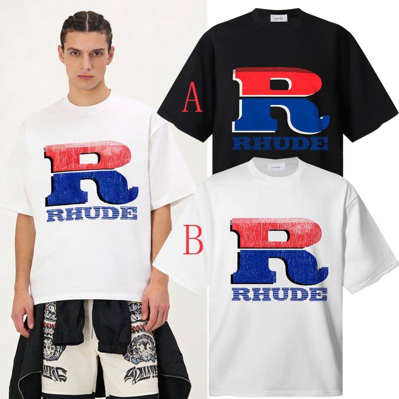 Rhude Split Petrol Logo T-shirt - FashionPlug