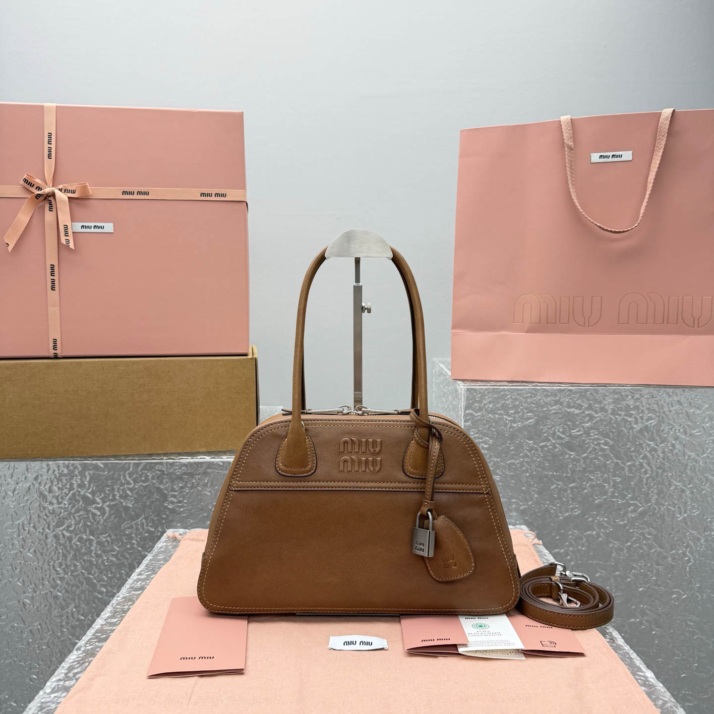 Miu Miu Vivant Nappa Leather Bag - FashionPlug