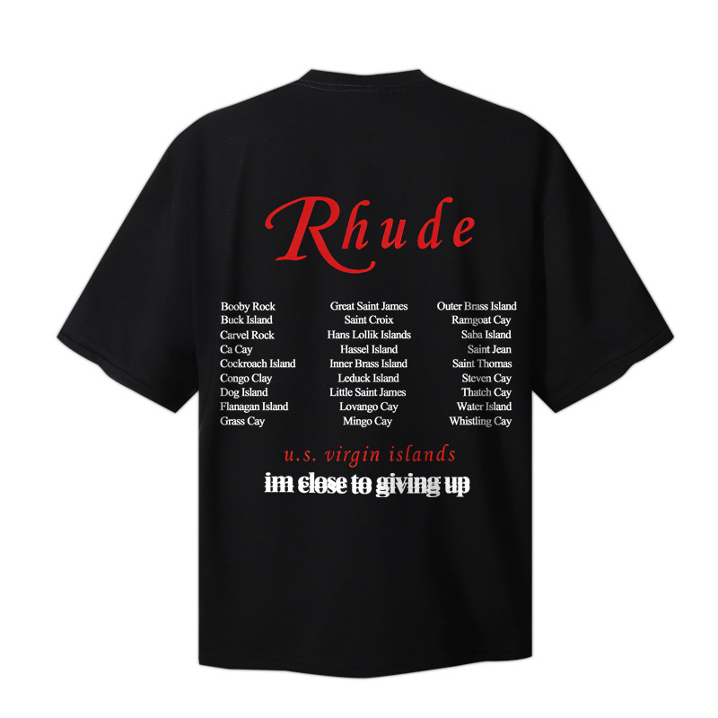Rhude USVI Regatta Tour Long-Sleeve Tee 'Black' - FashionPlug